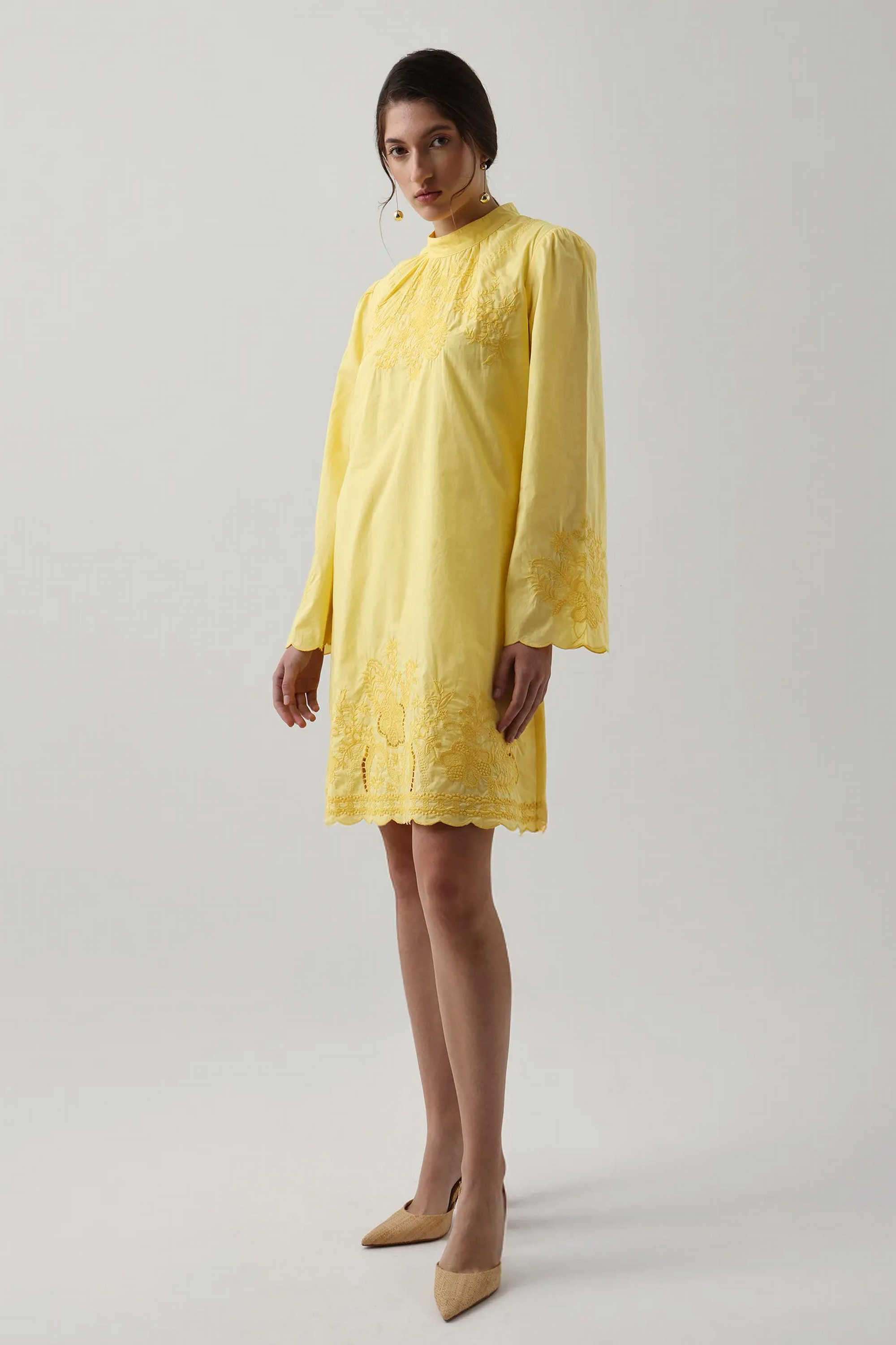 Solid-Blended-Fabric-Women-s-Dress