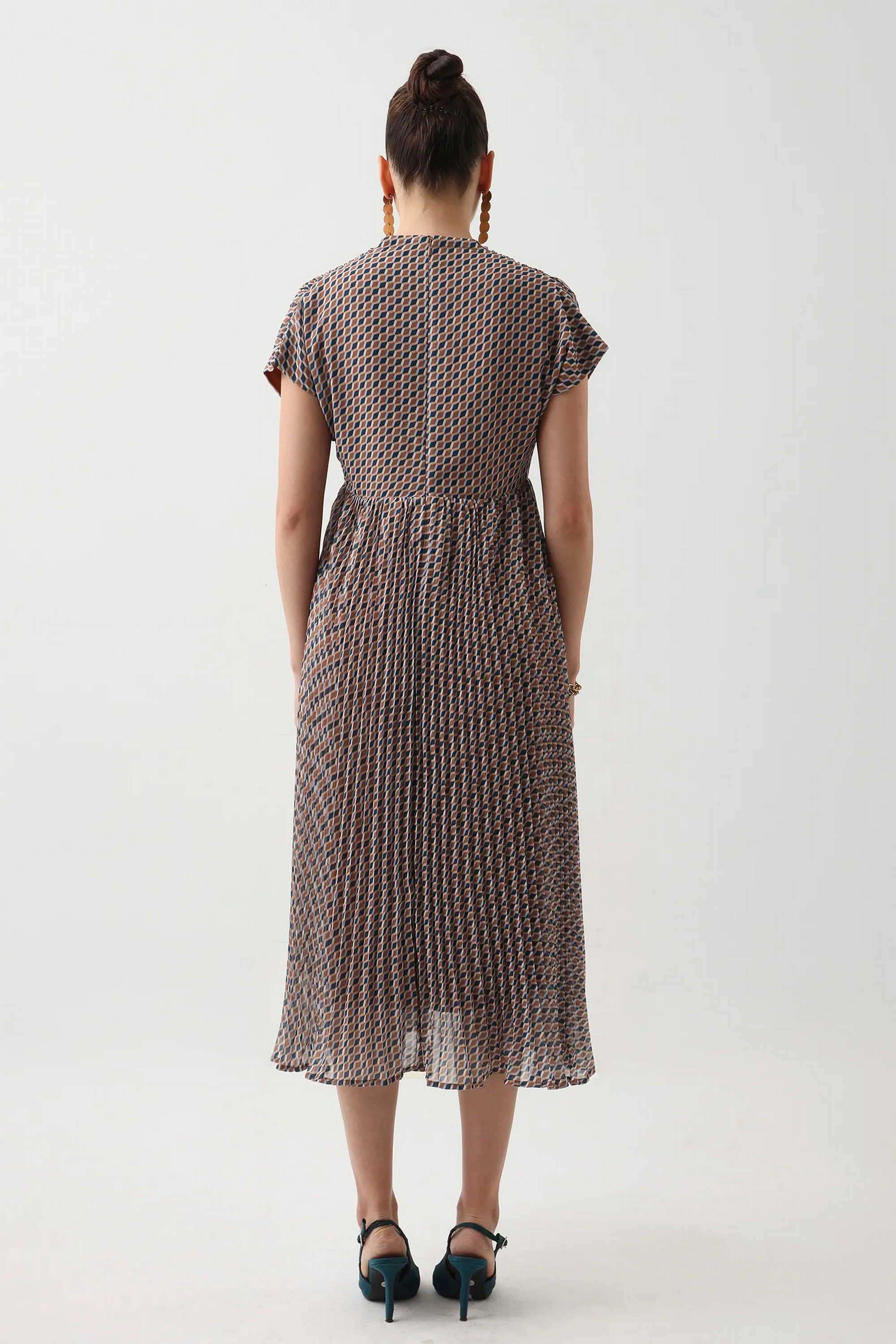 Printed-Polyester-Sweetheart-Neck-Women-s-Dress