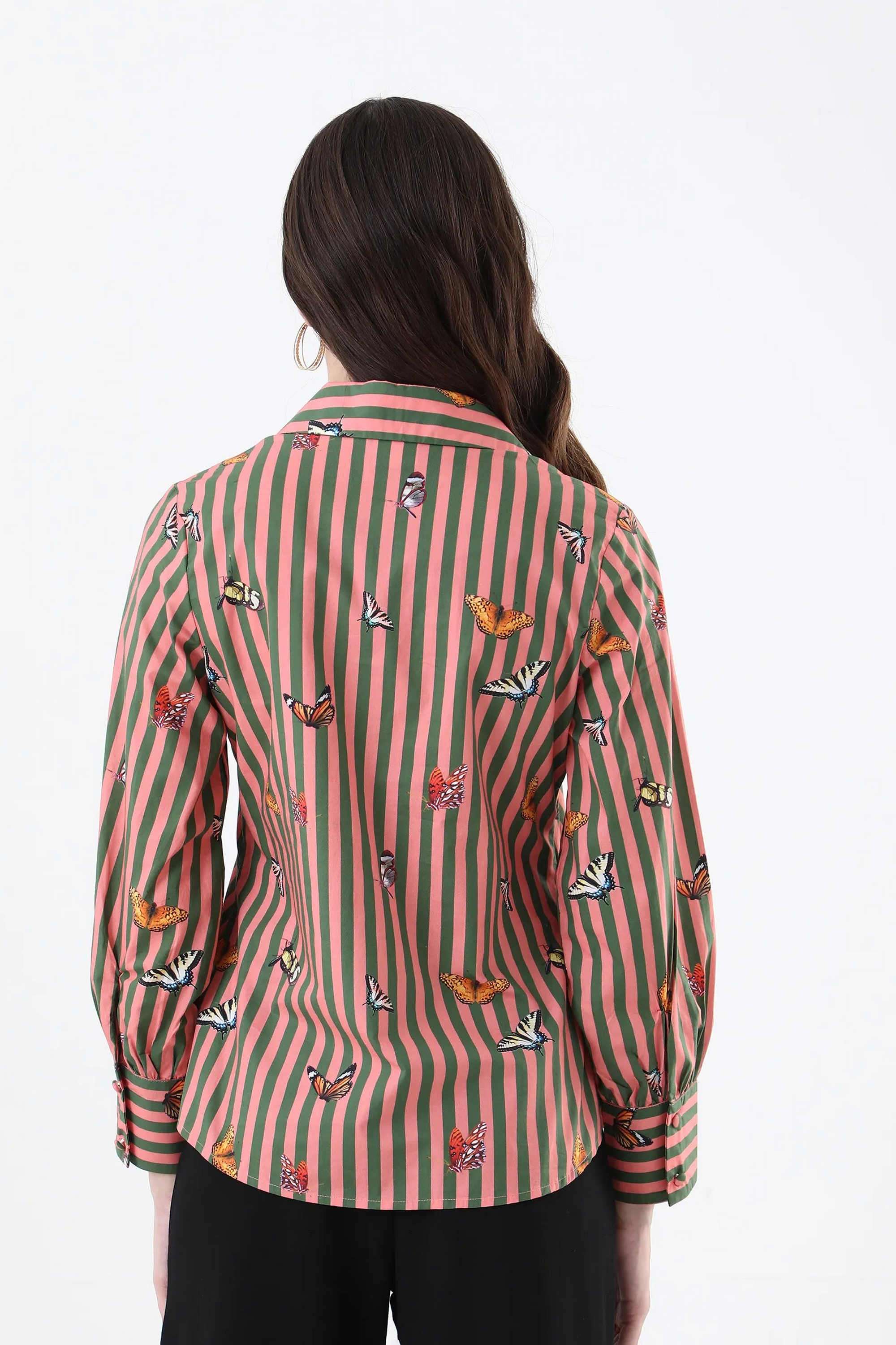 Stripes-Cotton-Collared-Women-s-Top