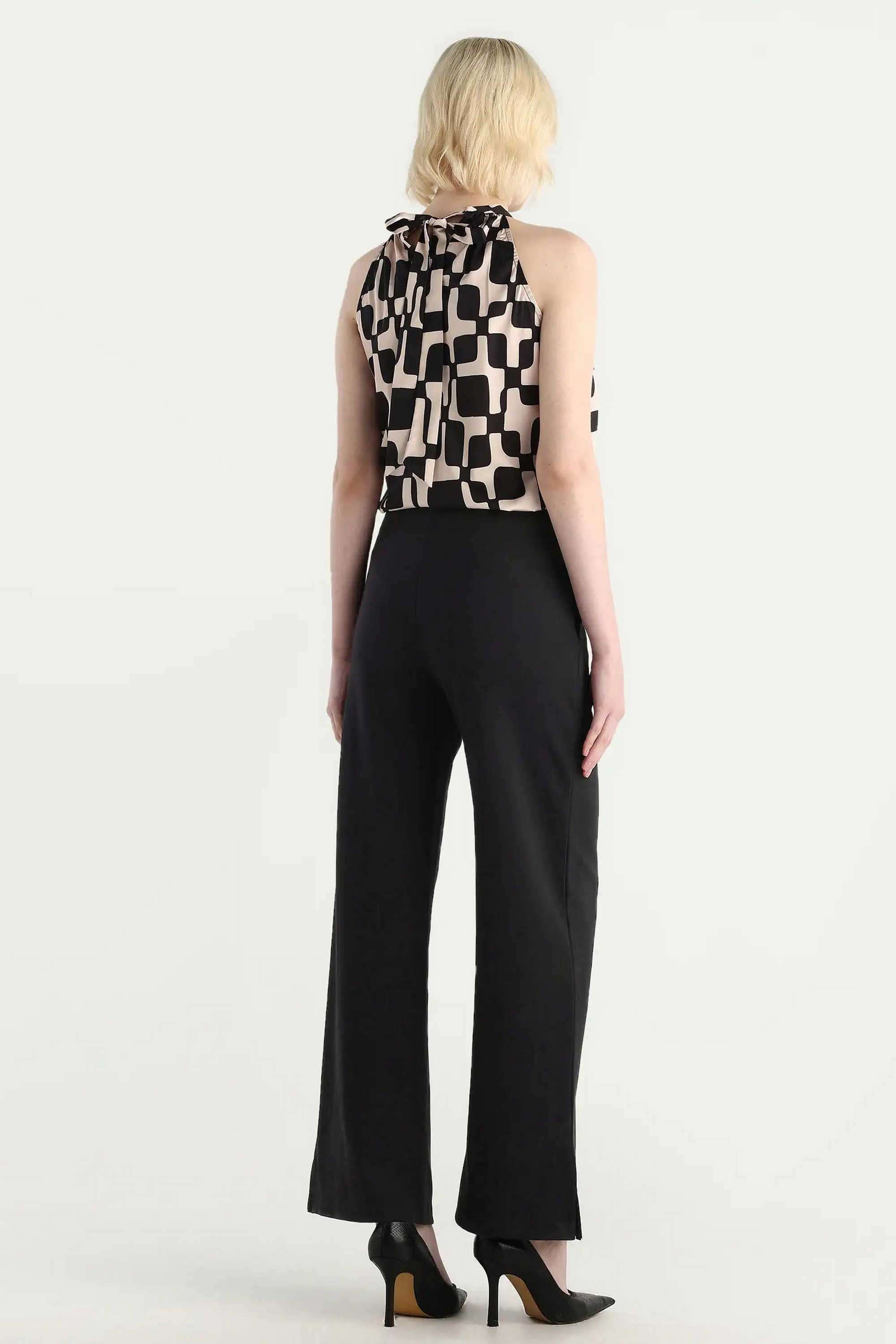 Solid-Straight-Fit-Blended-Fabric-Women-s-Casual-Wear-Track-Pants