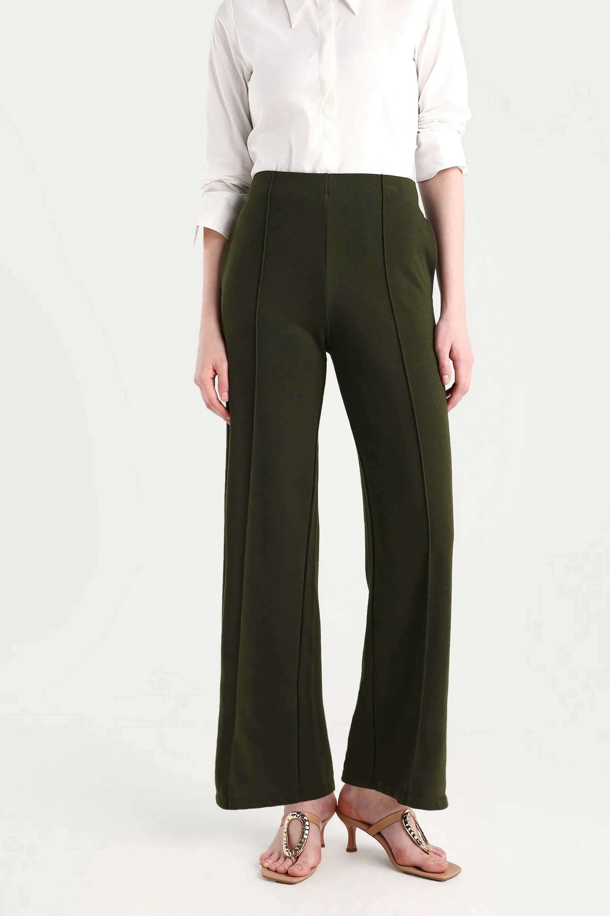 Printed-Straight-Fit-Blended-Fabric-Women-s-Casual-Wear-Track-Pants