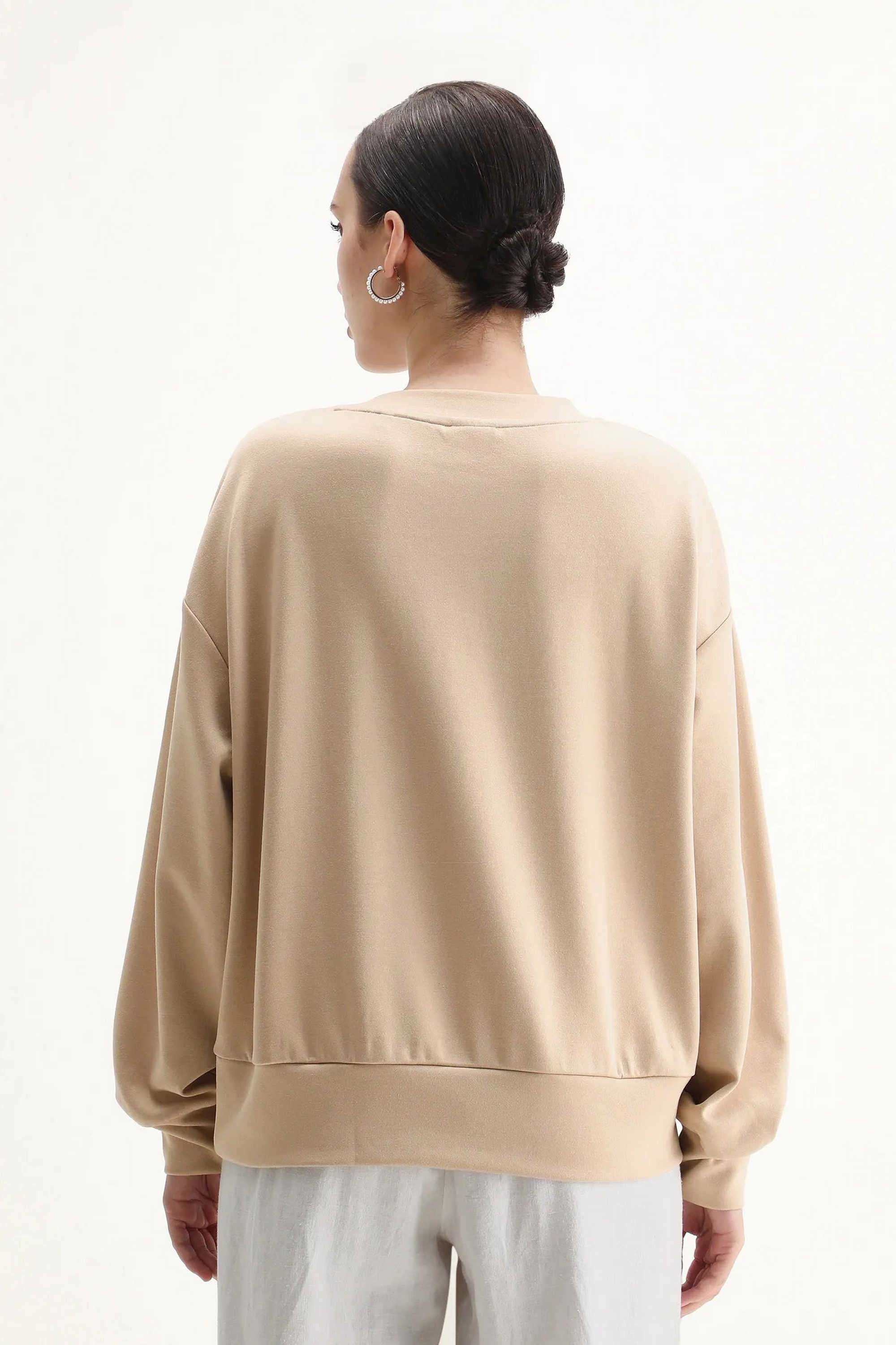 Printed-Blended-Fabric-Round-Neck-Women-s-Sweatshirt