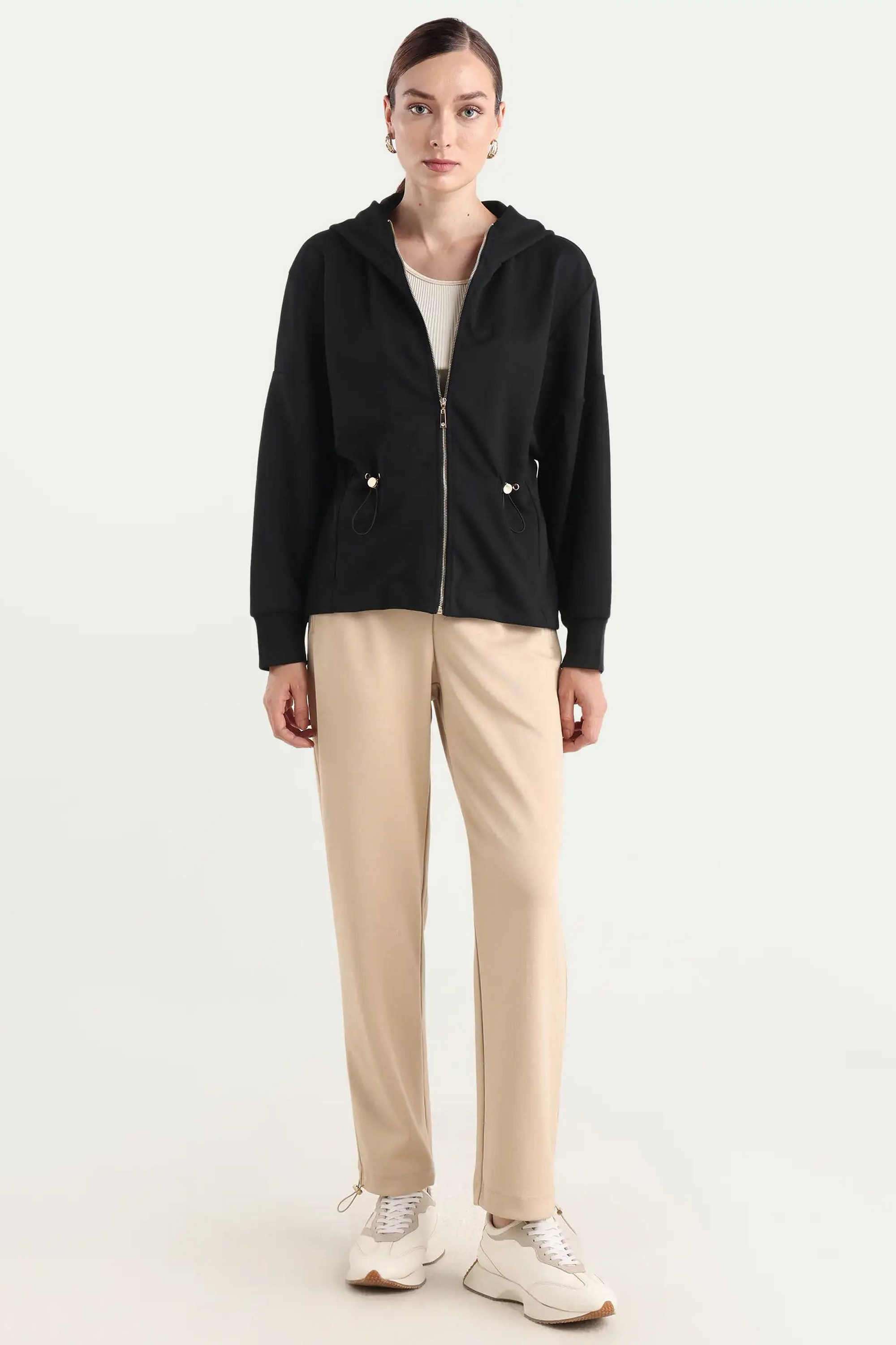 Printed-Blended-Fabric-Hooded-Women-s-Sweatshirt