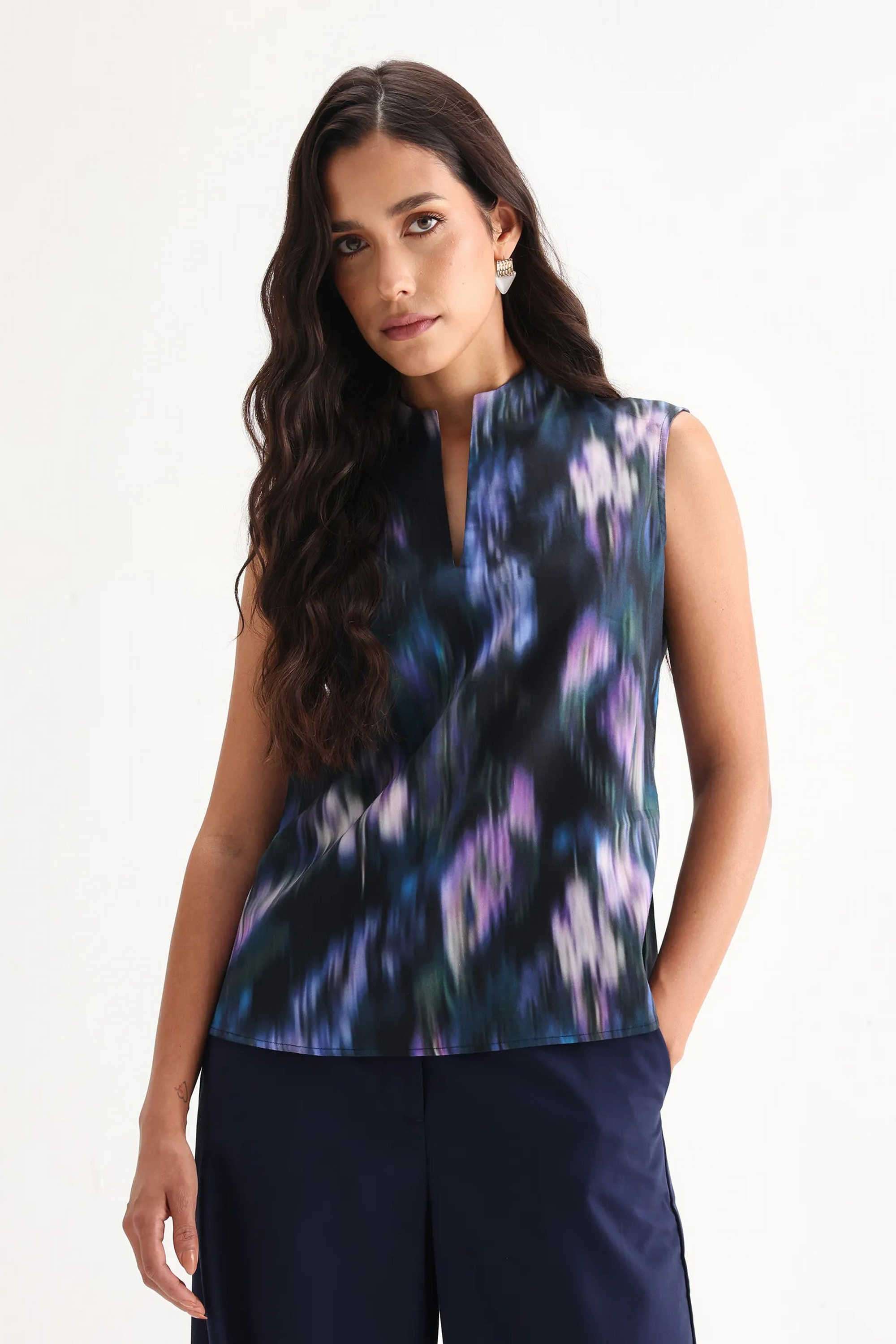 Printed-High-Neck-Cotton-Women-s-Casual-Wear-Top