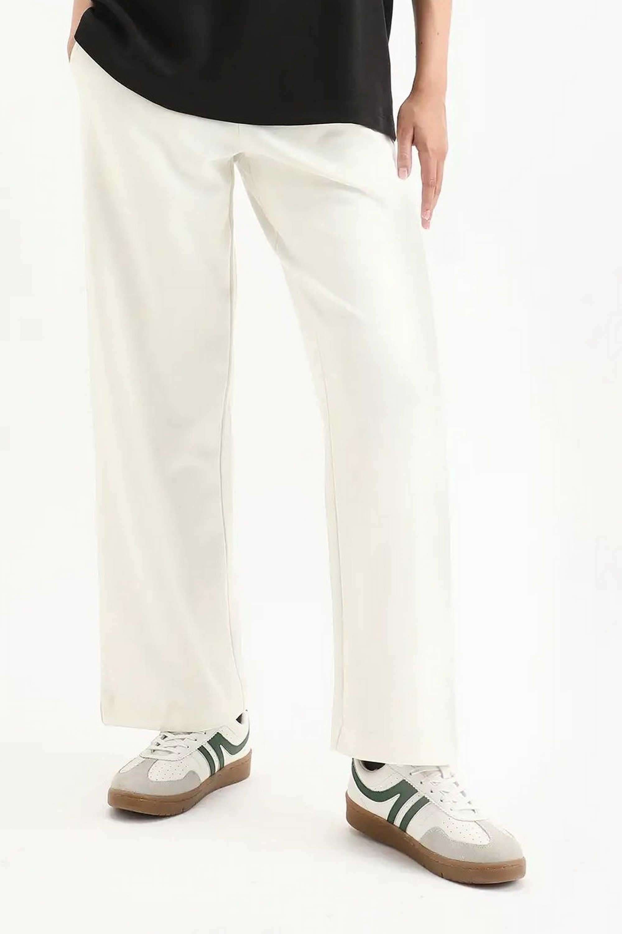 Printed-Wide-Leg-Fit-Blended-Fabric-Women-s-Casual-Wear-Track-Pants
