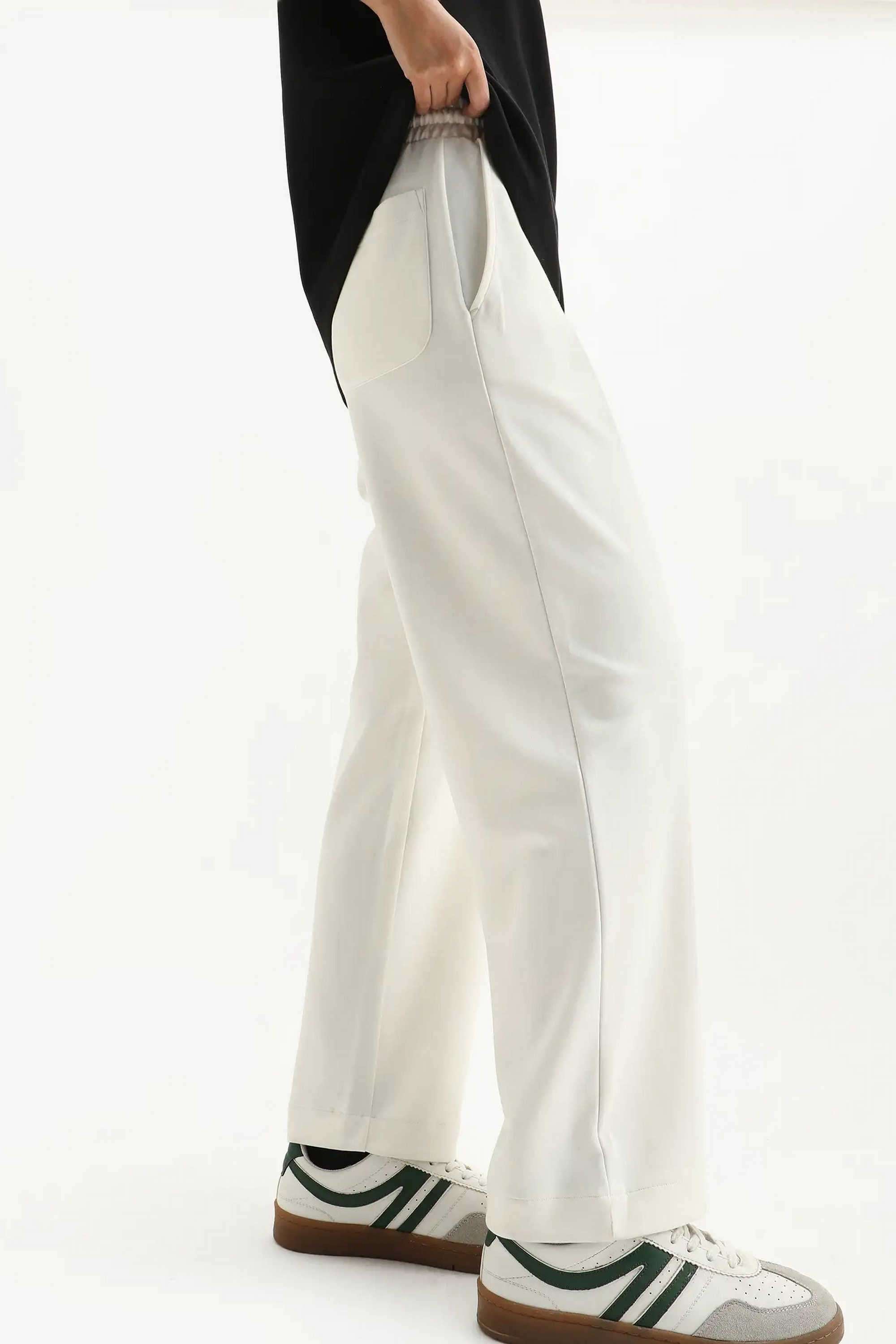 Printed-Wide-Leg-Fit-Blended-Fabric-Women-s-Casual-Wear-Track-Pants