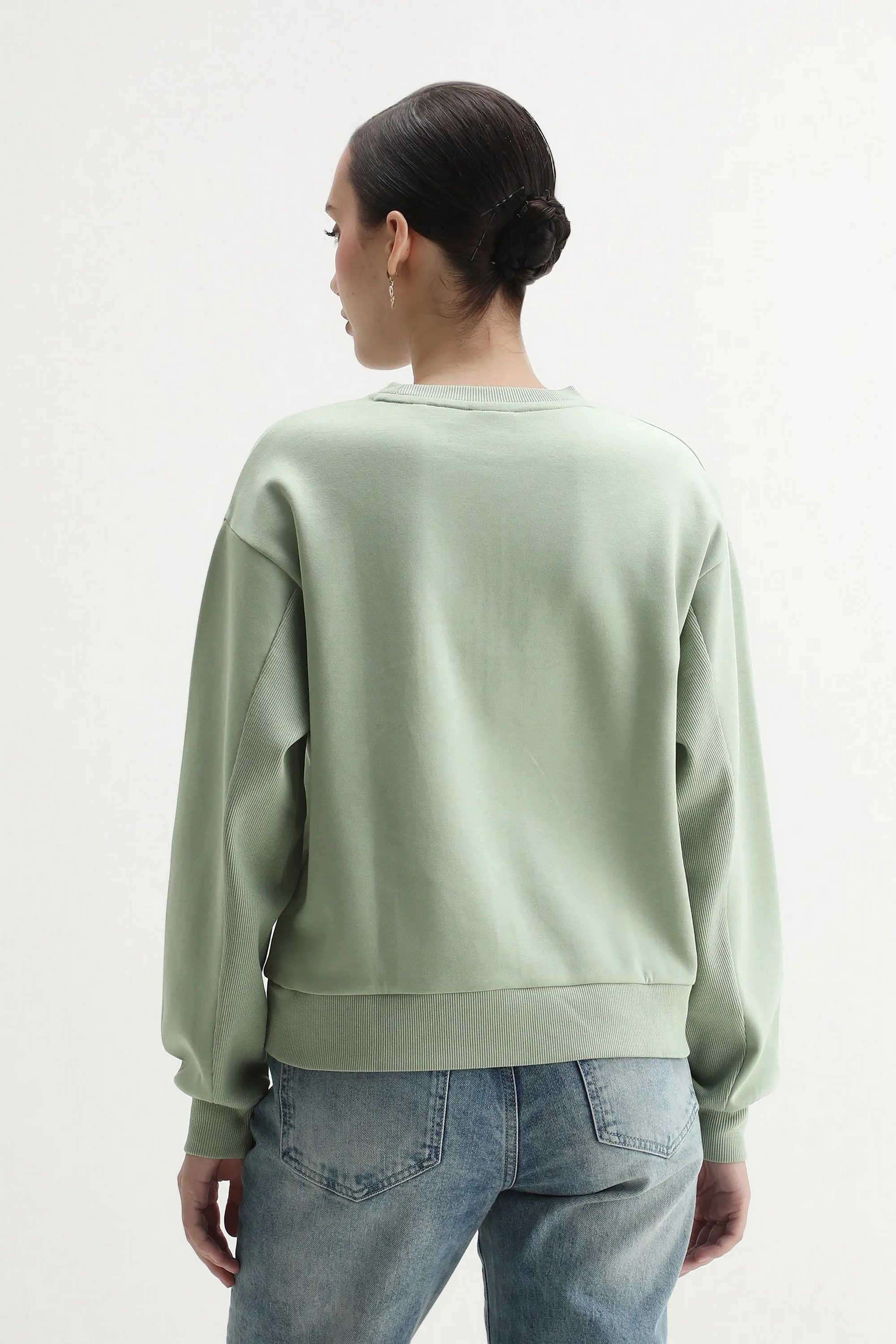 Printed-Blended-Fabric-Round-Neck-Women-s-Sweatshirt