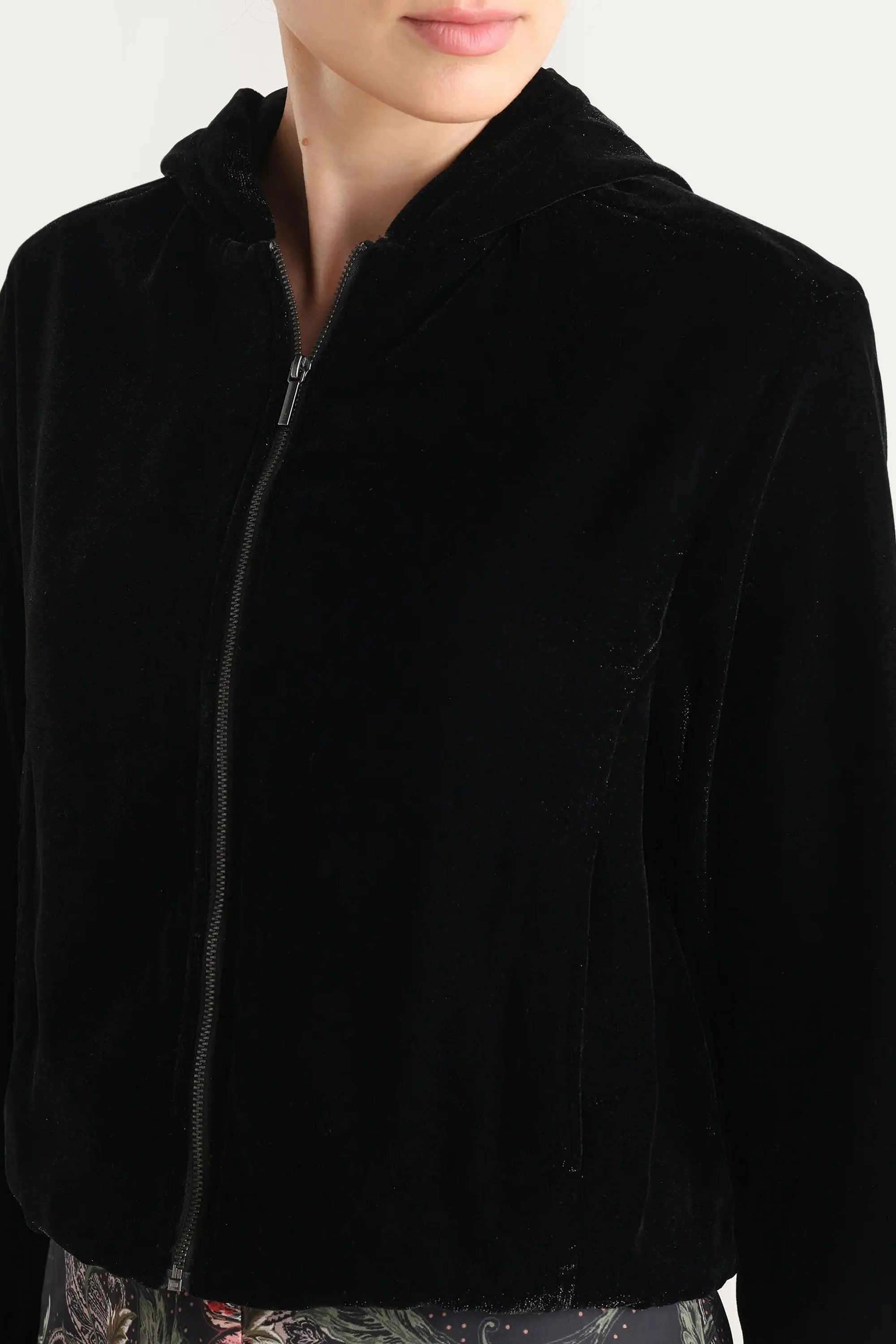 Solid-Polyester-Collared-Women-s-Jacket