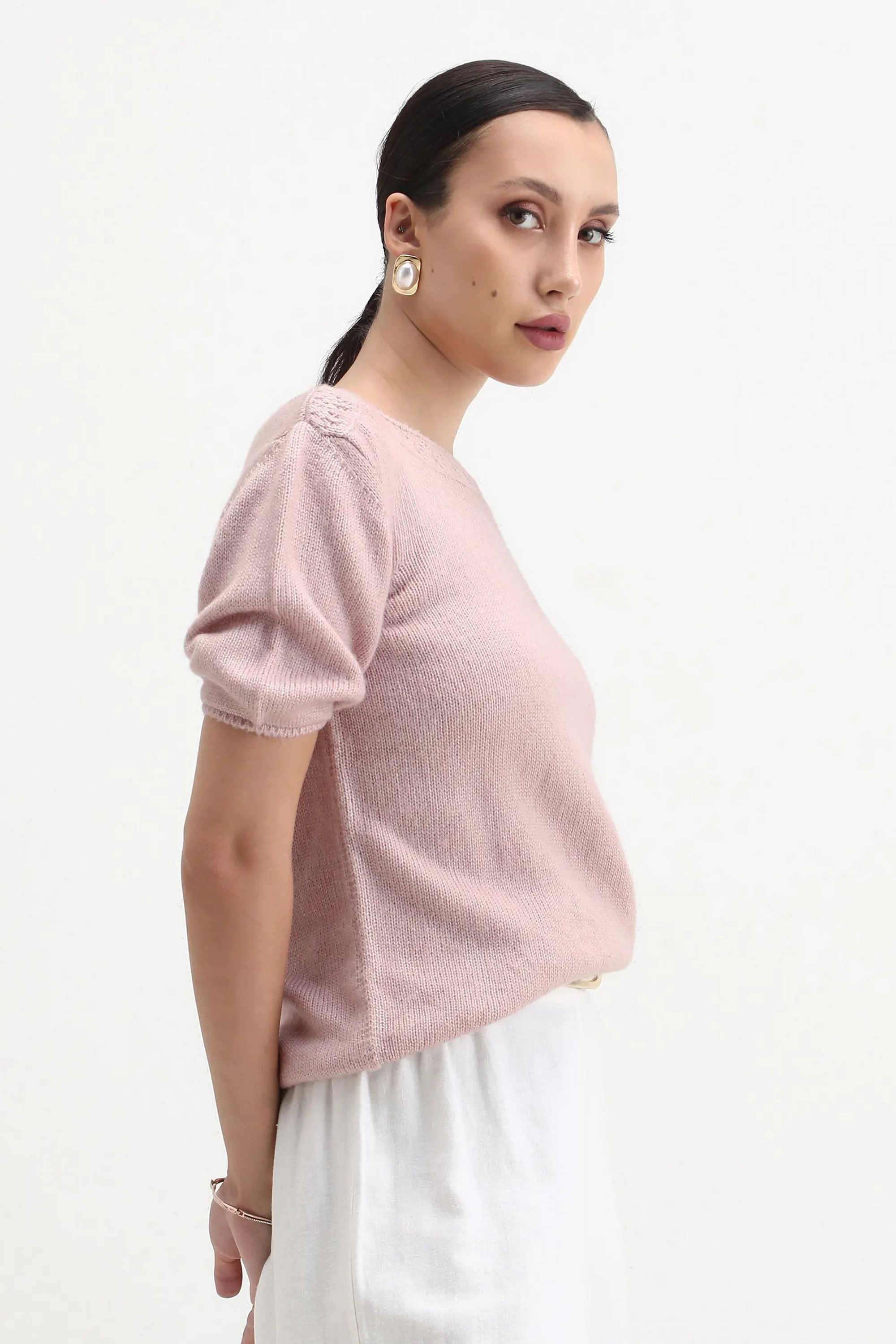 Solid-Blended-Fabric-Boat-Neck-Women-s-Sweater