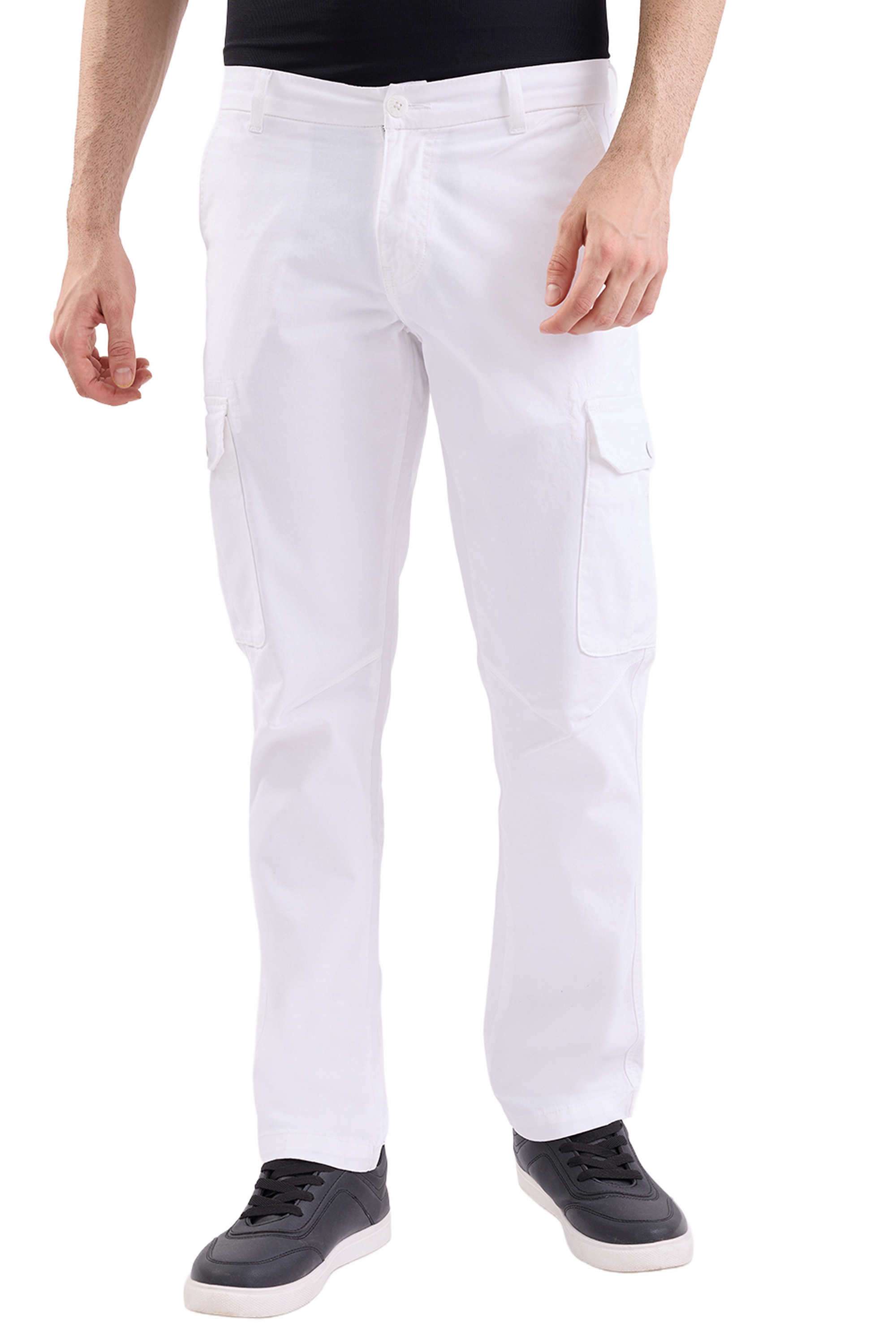 Solid-Cotton-Tapered-Fit-Men-s-Trousers