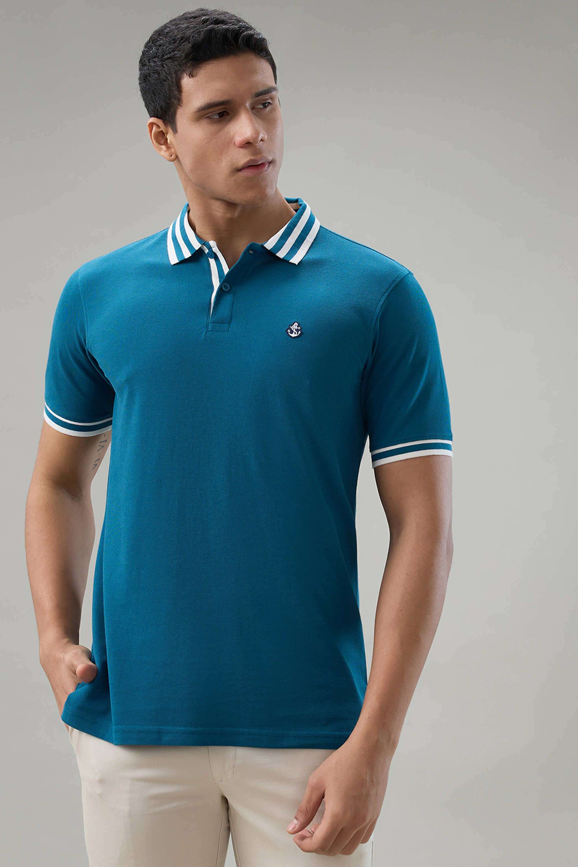 Solid-Cotton-Polo-Men-s-T-Shirt