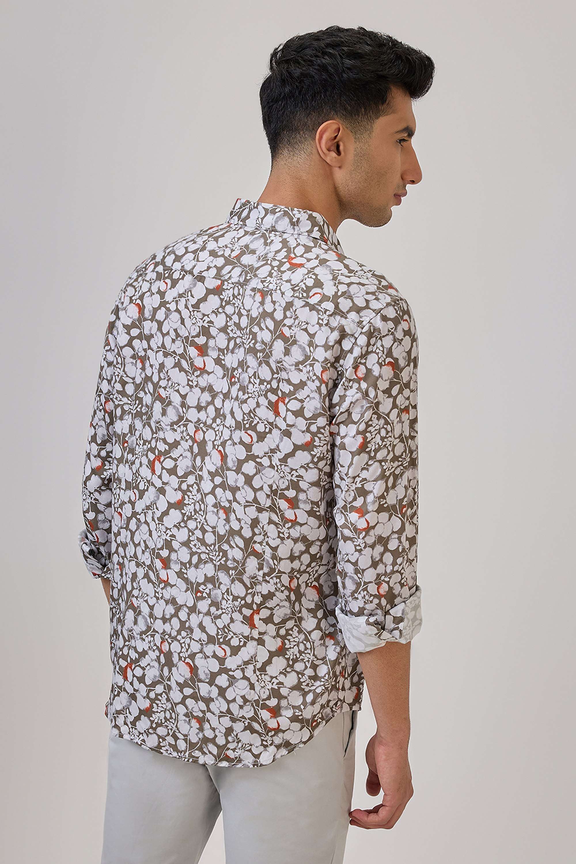 Printed-Tencel-Regular-Fit-Men-s-Formal-Wear-Shirt