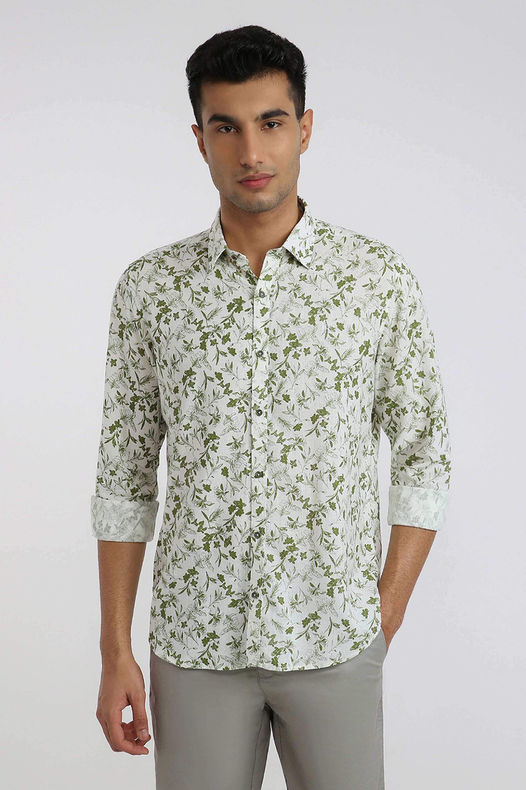 Printed-Tencel-Regular-Fit-Men-s-Formal-Wear-Shirt