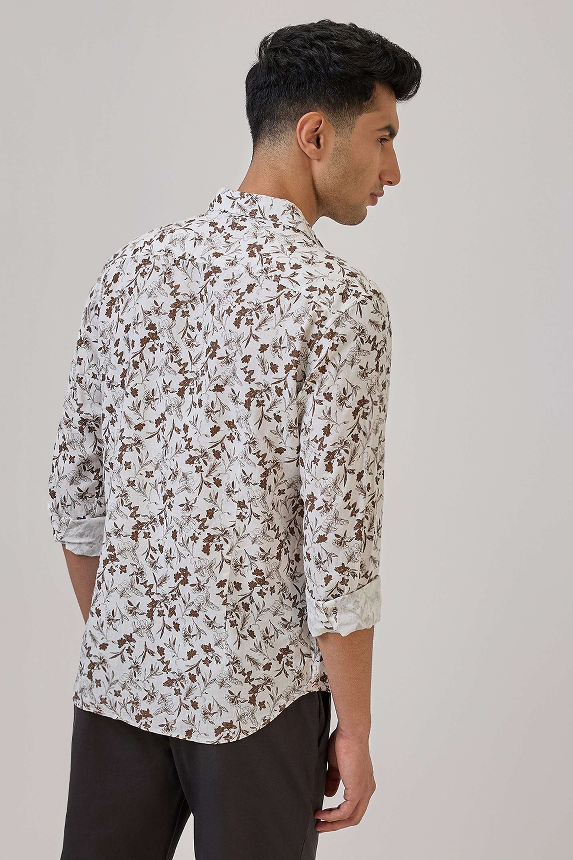 Printed-Tencel-Regular-Fit-Men-s-Formal-Wear-Shirt