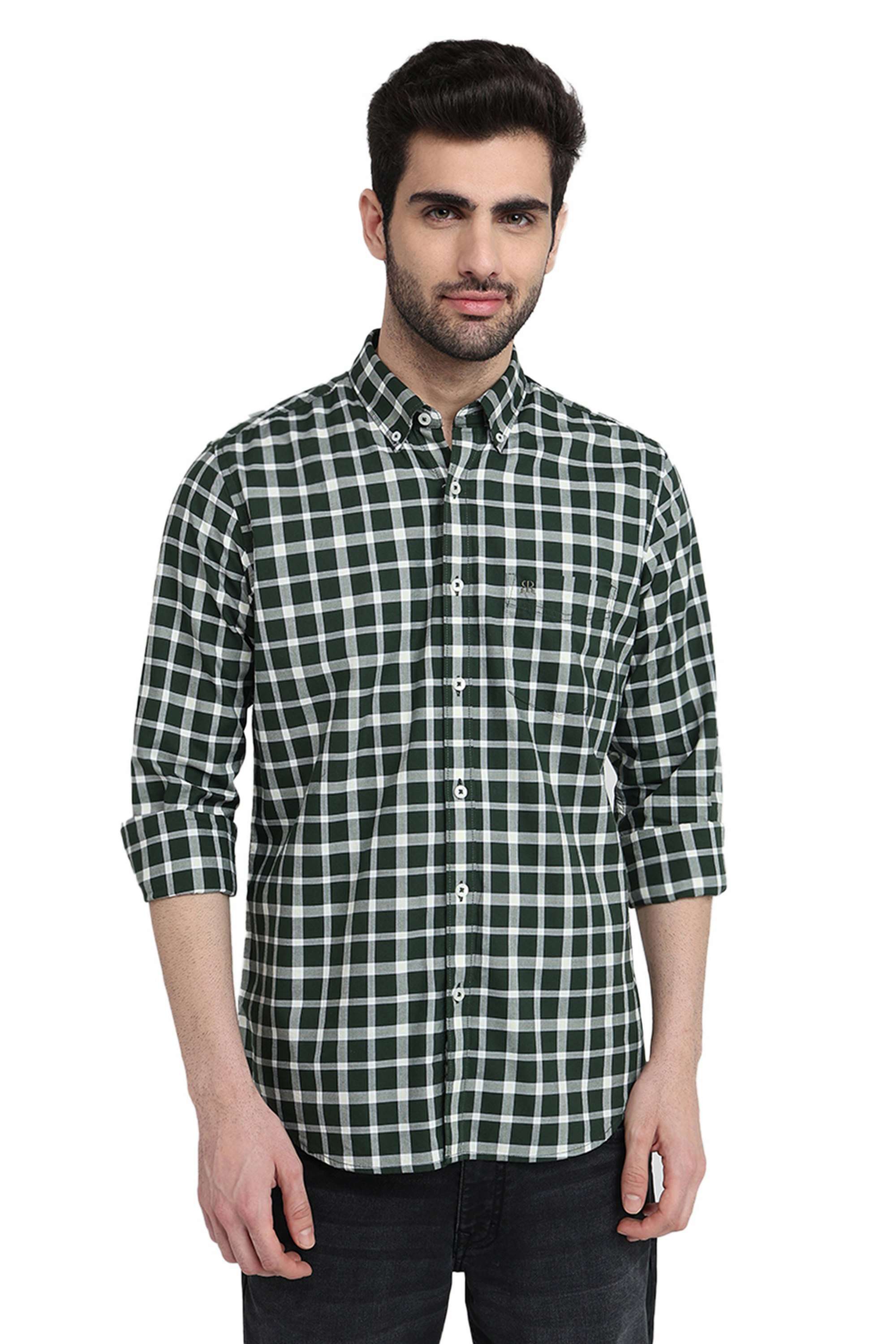 Checks-Cotton-Regular-Fit-Men-s-Formal-Shirt