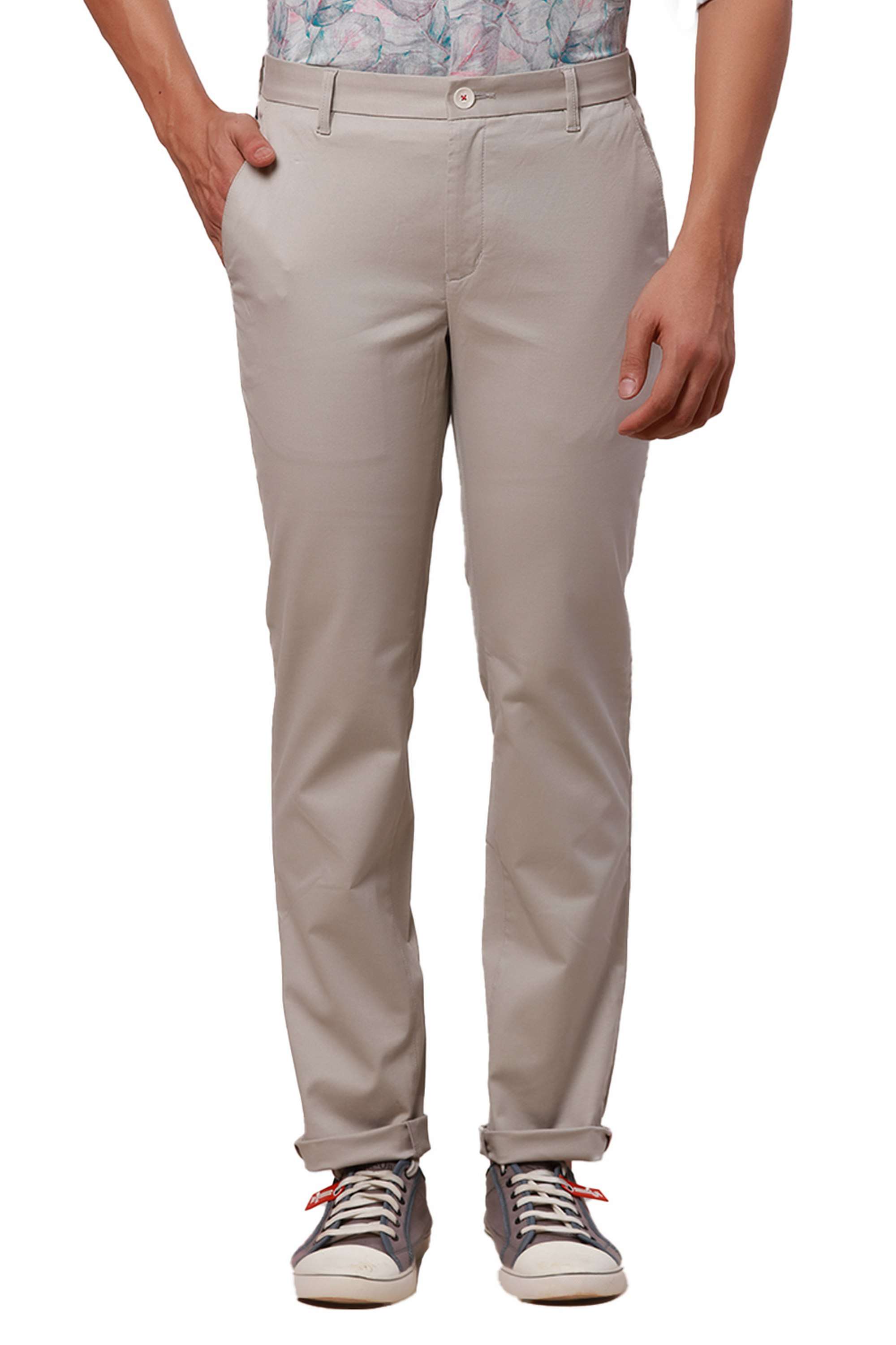 Solid-Cotton-Blend-Slim-Fit-Men-s-Formal-Trousers