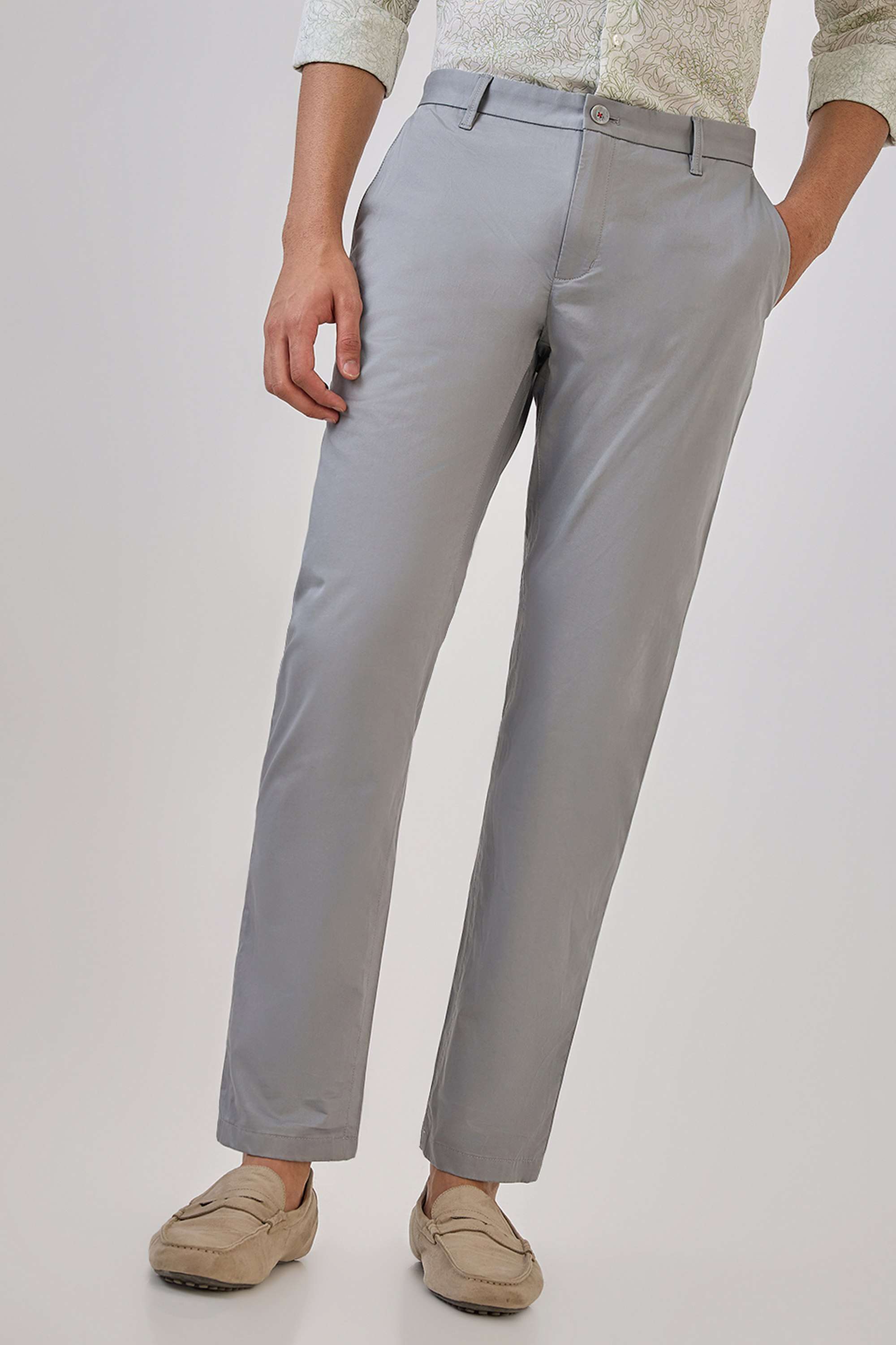 Solid-Cotton-Blend-Slim-Fit-Men-s-Formal-Wear-Trousers