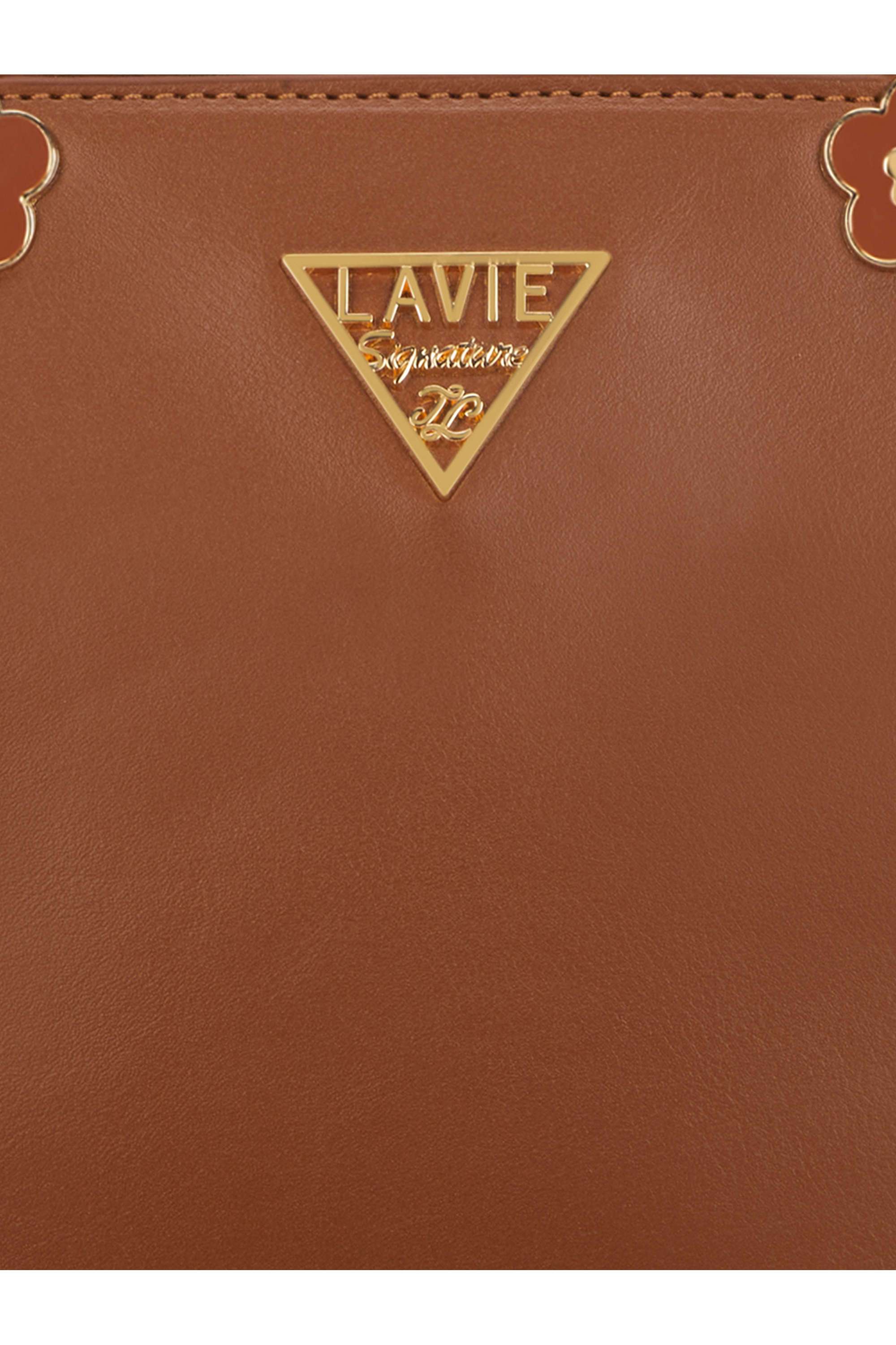 Buy Lavie Dark Tan Zipper Summer Synthetic Women Casual Wear