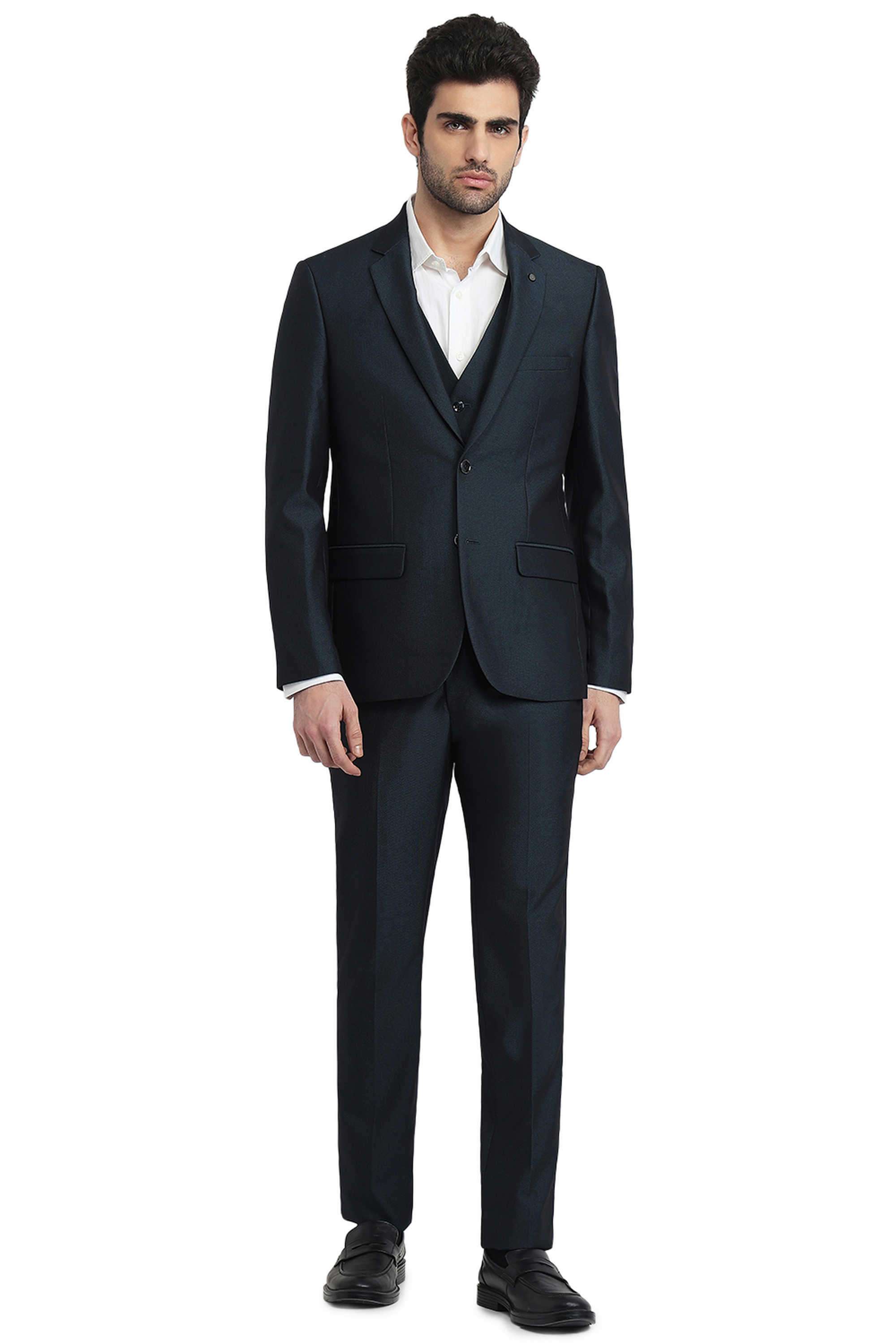 Solid-Polyester-Blend-Regular-Fit-Men-s-Jacket