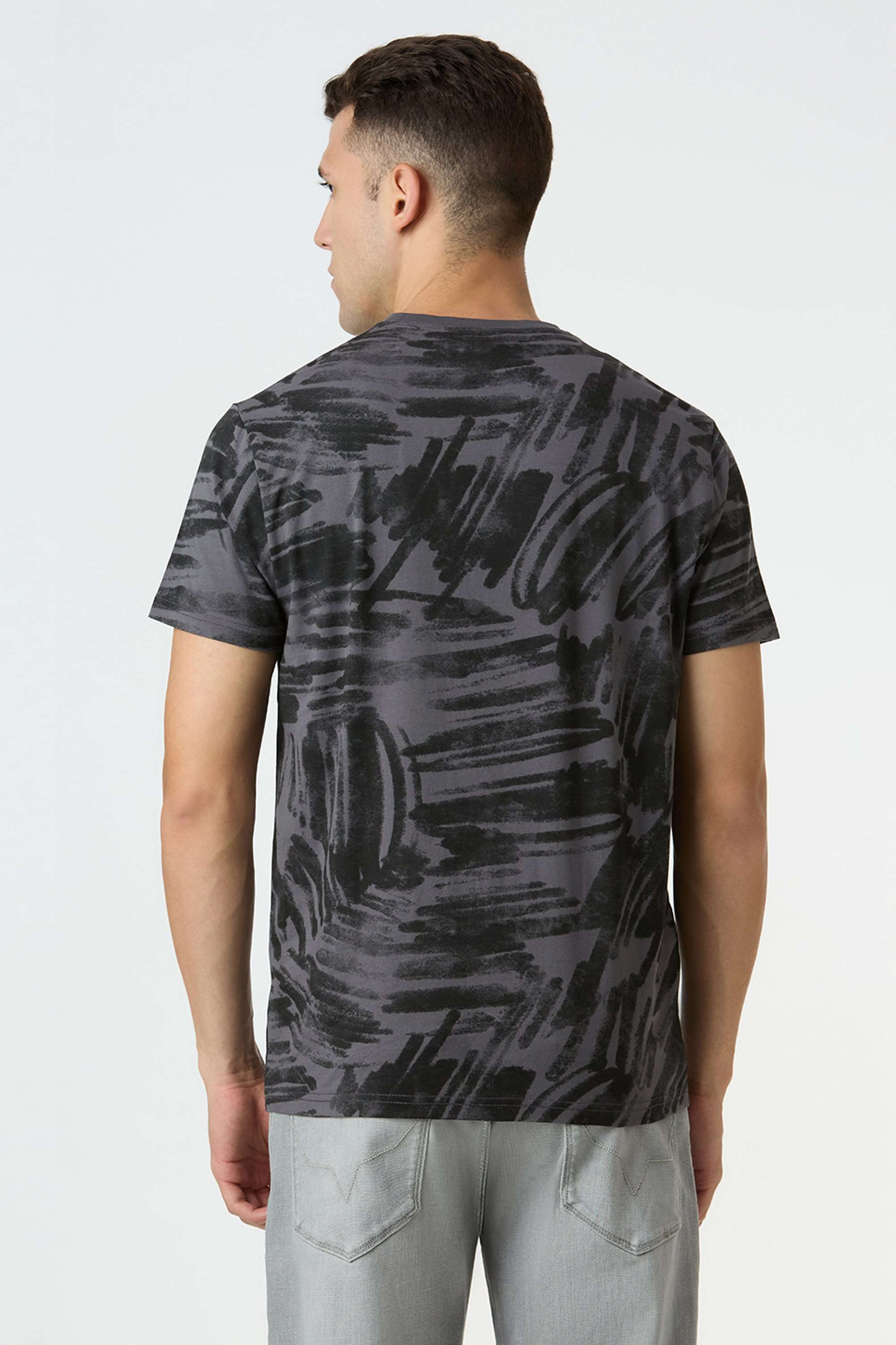 Graphic-Print-Cotton-Blend-Round-Neck-Men-s-T-Shirt