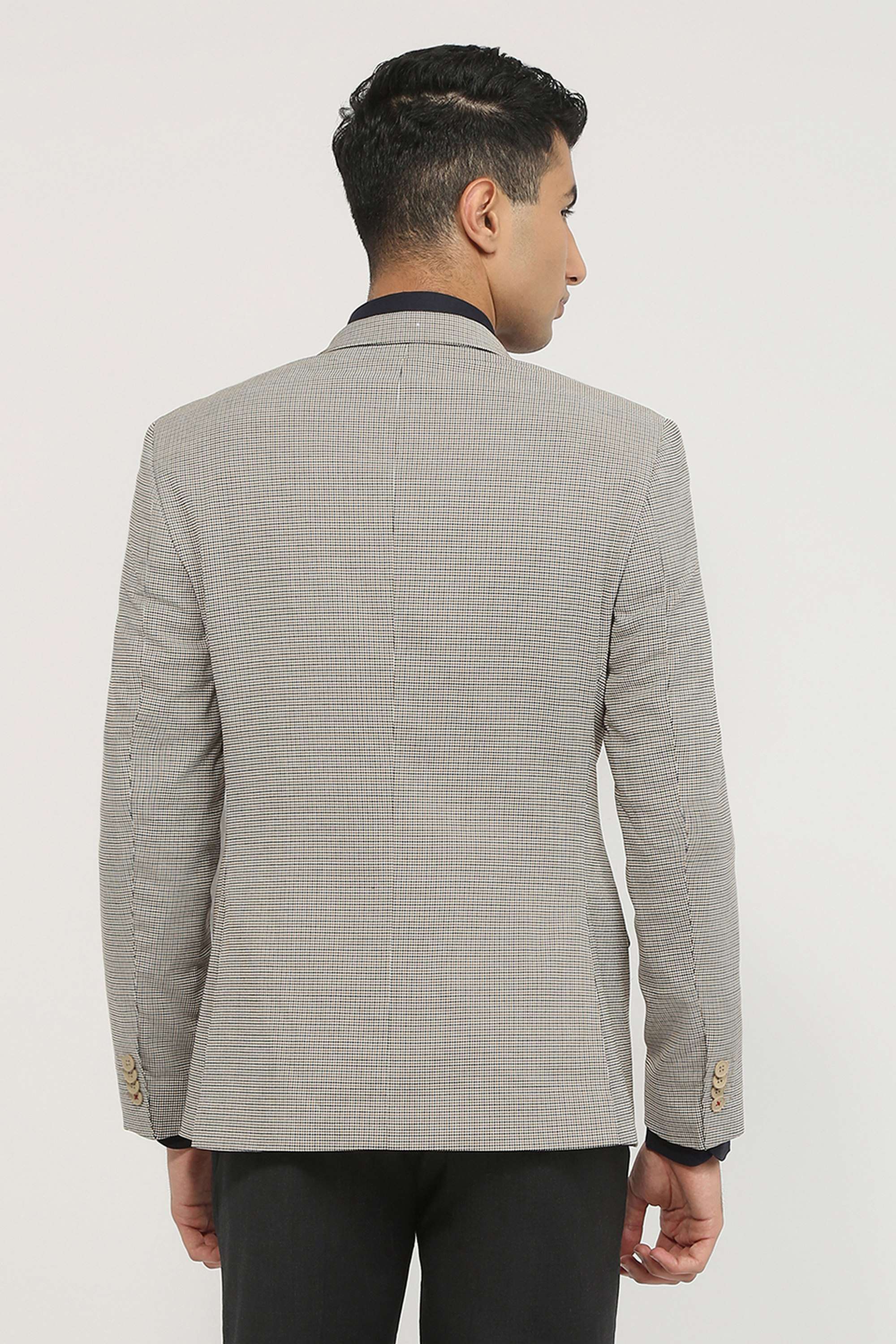 Dobby-Polyester-Blend-Slim-Fit-Men-s-Formal-Wear-Blazer