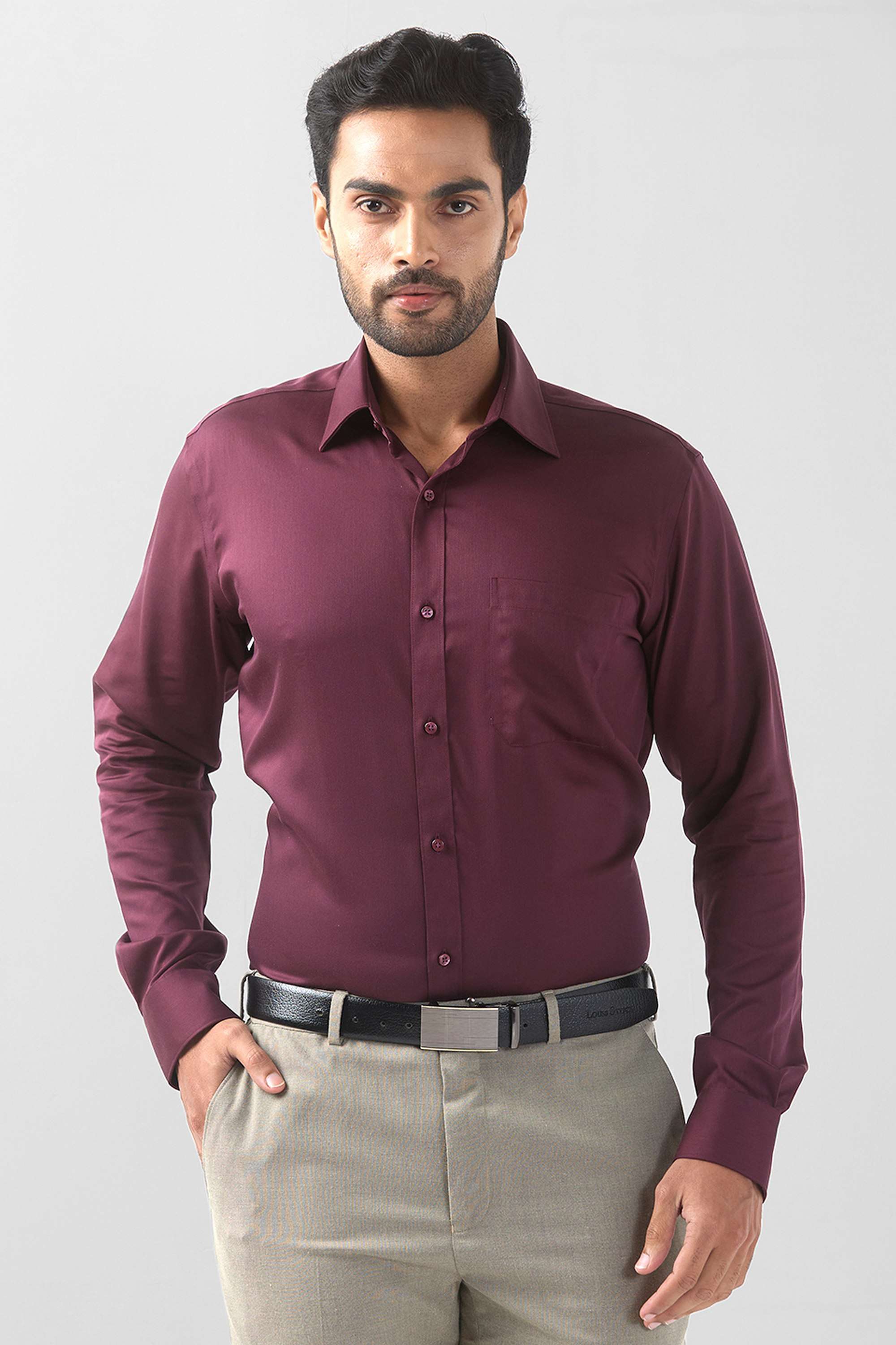 Solid-Cotton-Regular-Fit-Men-s-Formal-Wear-Shirt