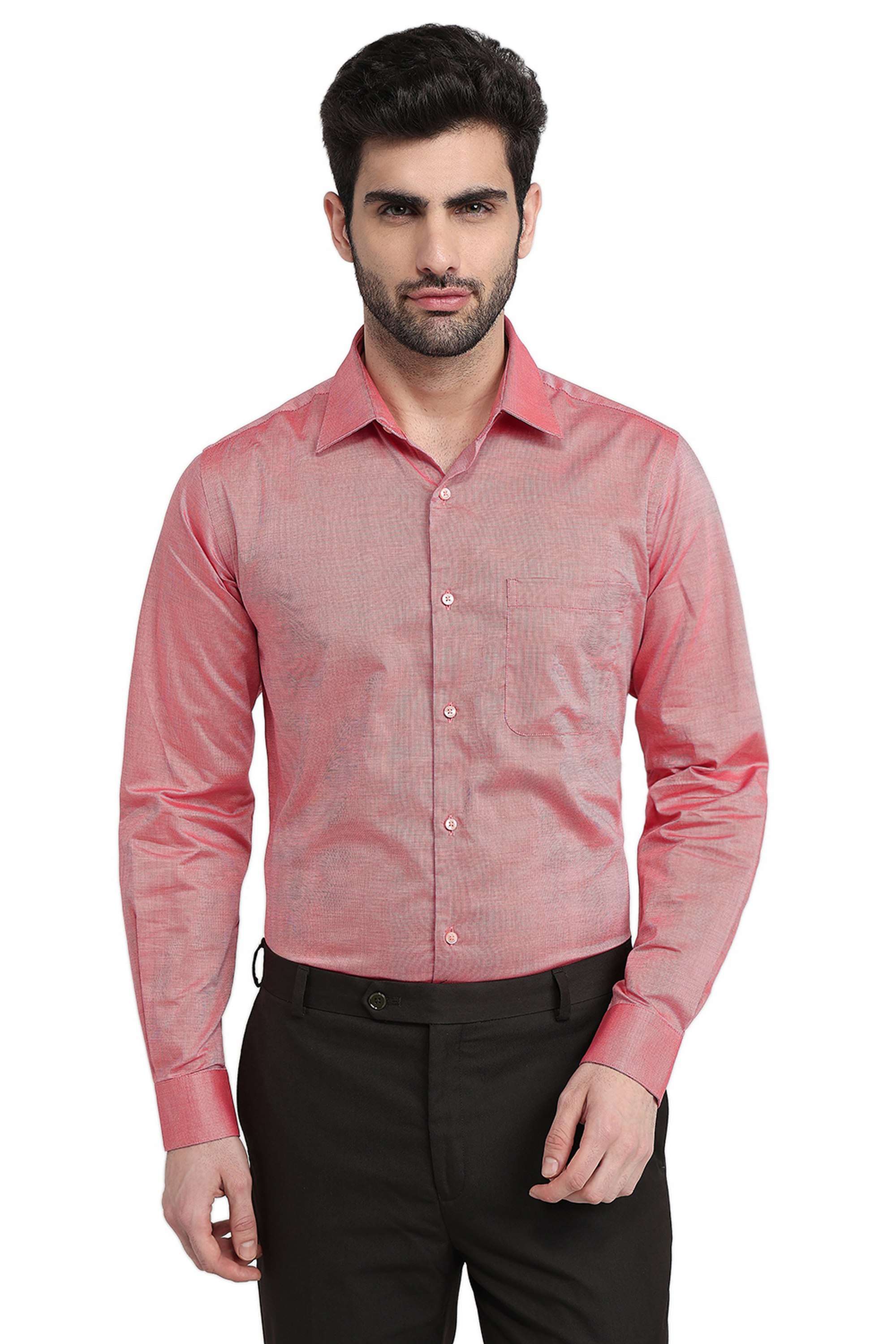 Solid-Cotton-Slim-Fit-Men-s-Formal-Shirt