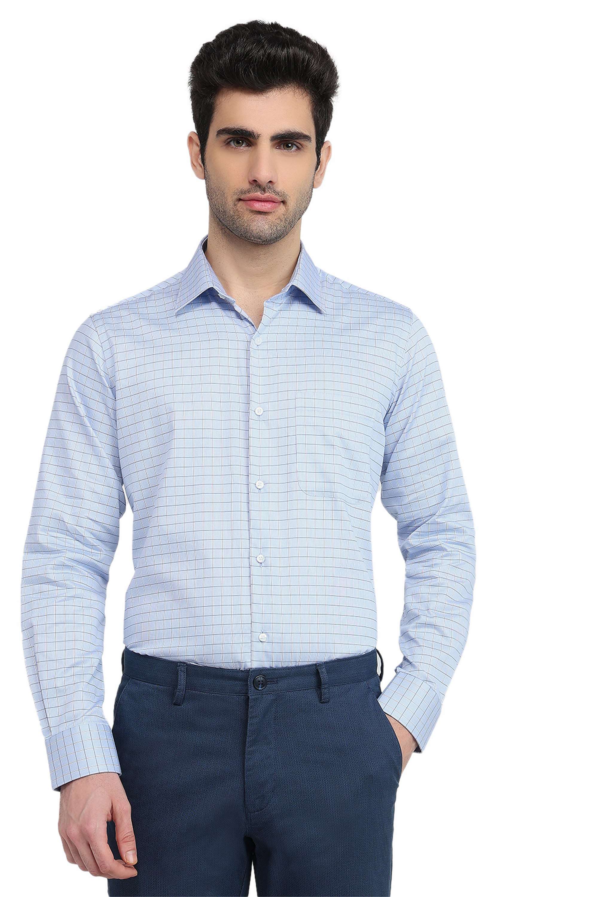 Checks-Cotton-Regular-Fit-Men-s-Formal-Shirt