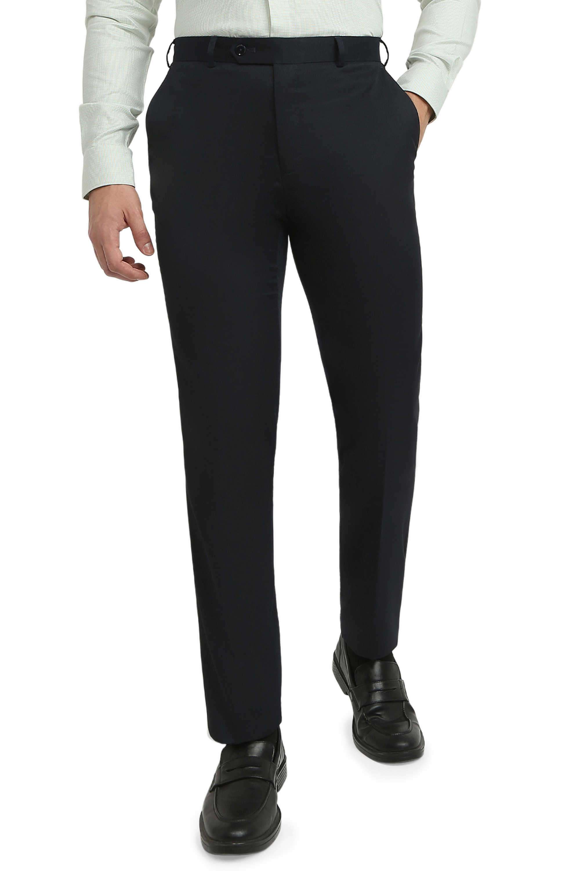 Solid-Polyester-Blend-Regular-Fit-Men-s-Formal-Trousers