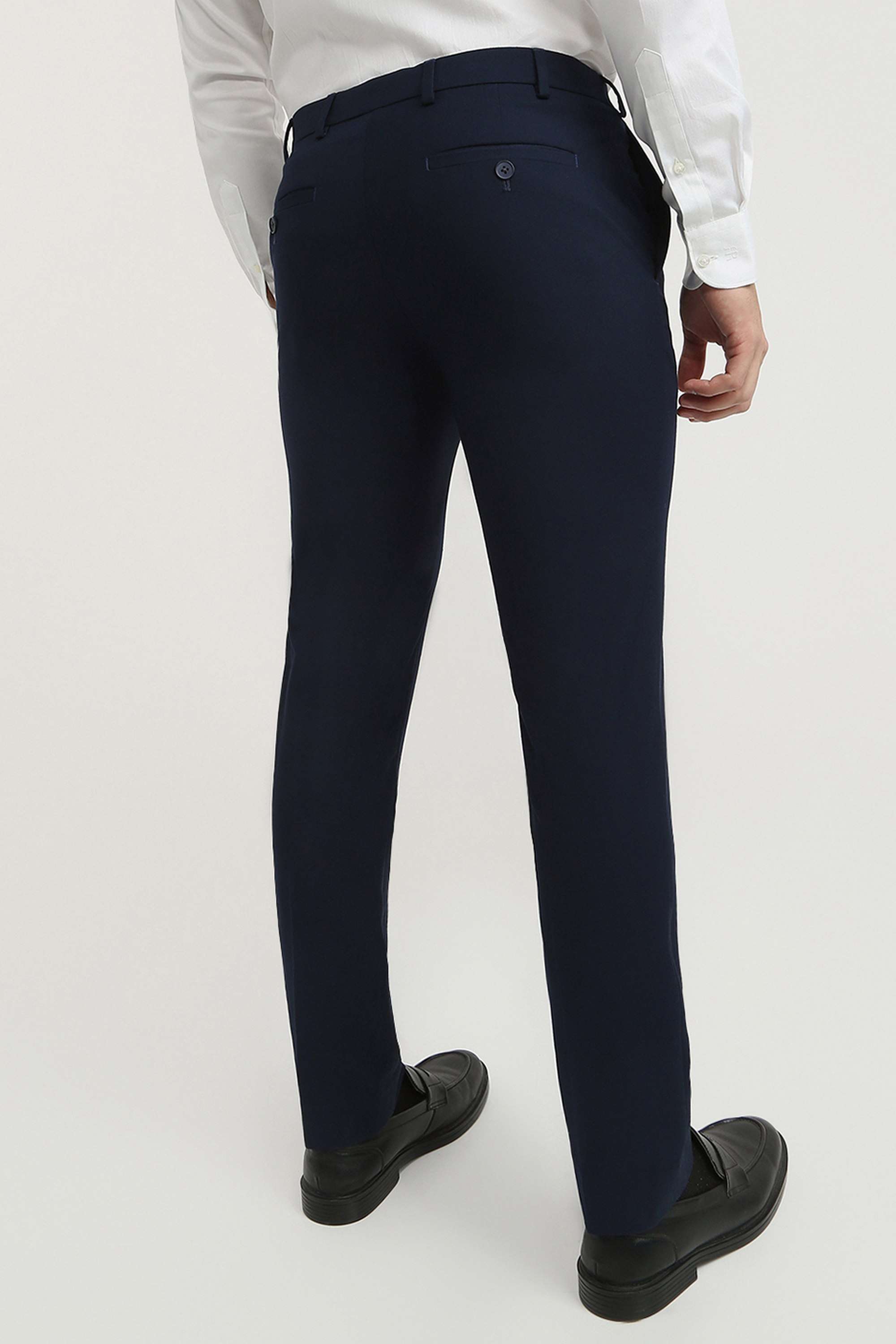 Solid-Blended-Fabric-Slim-Fit-Men-s-Formal-Wear-Trousers