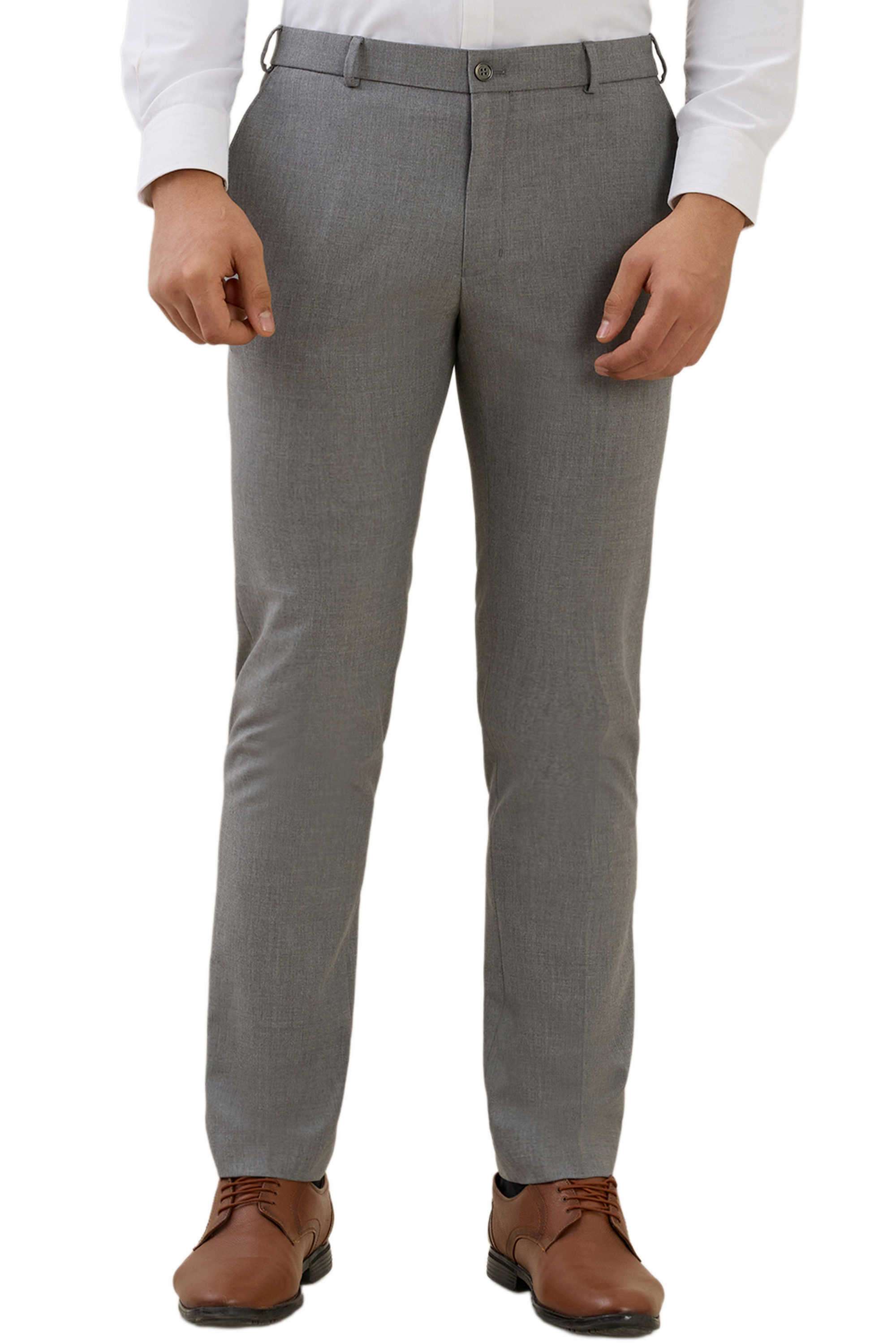 Solid-Blended-Fabric-Slim-Fit-Men-s-Formal-Trousers