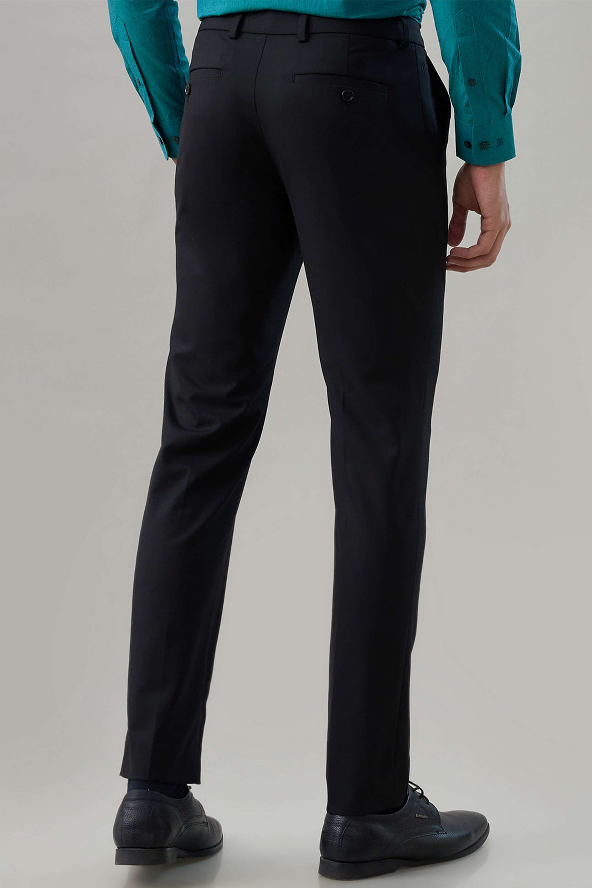 Solid-Polyester-Blend-Slim-Fit-Men-s-Formal-Trousers