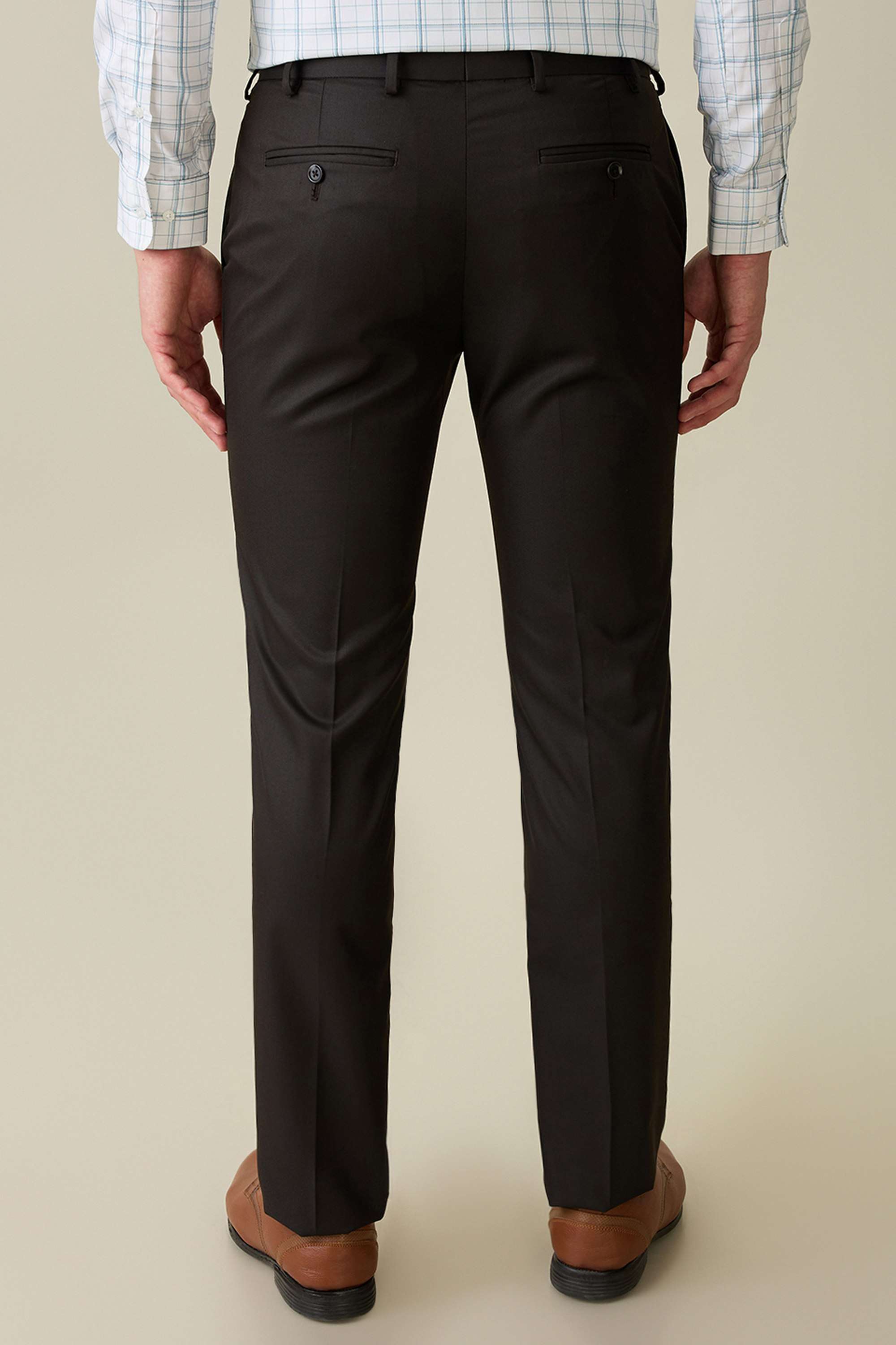 Solid-Polyester-Blend-Slim-Fit-Men-s-Formal-Trousers