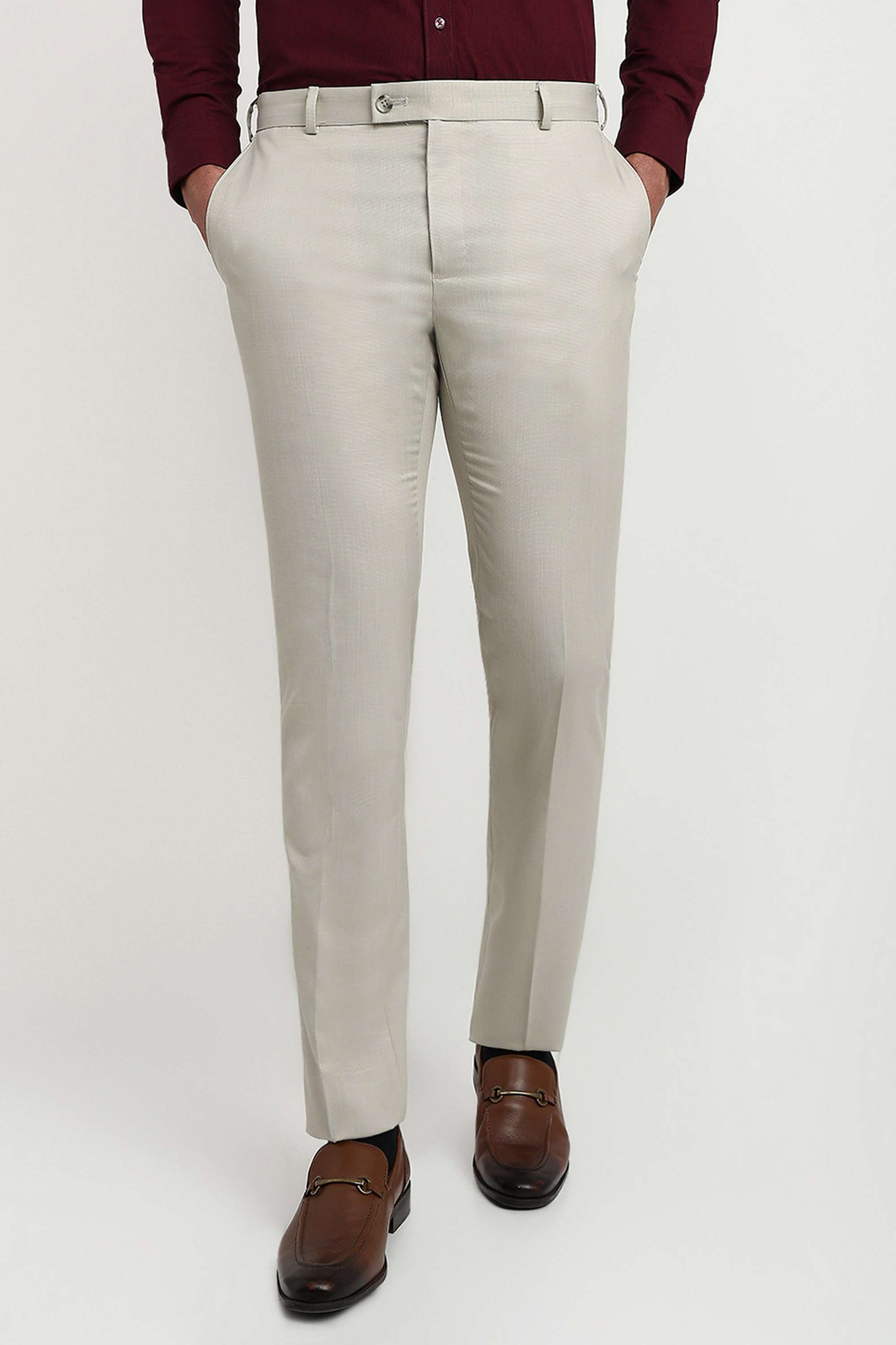 Textured-Blended-Fabric-Slim-Fit-Men-Formal-Wear-Trouser