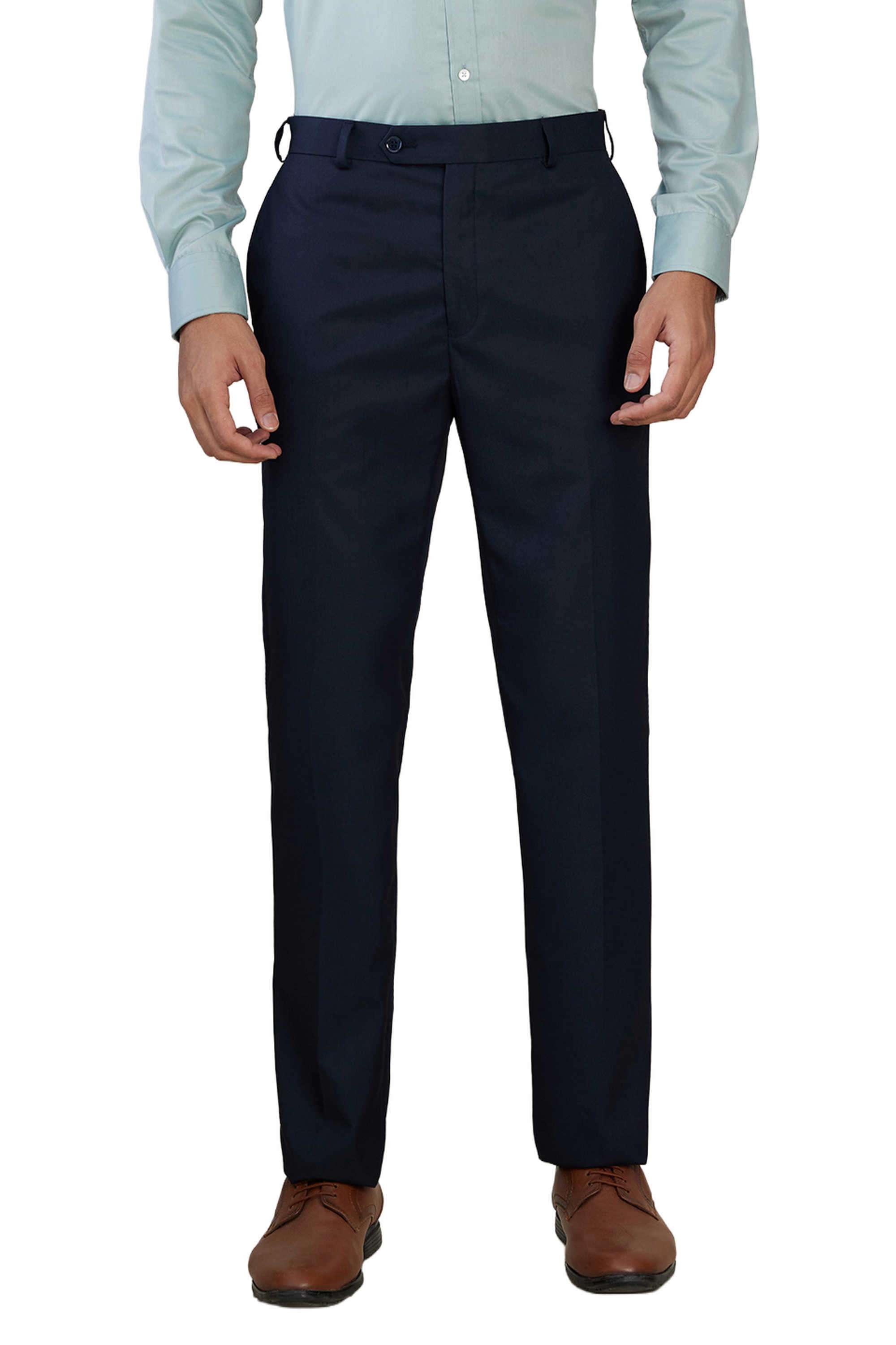 Solid-Polyester-Viscose-Slim-Fit-Men-s-Formal-Trousers