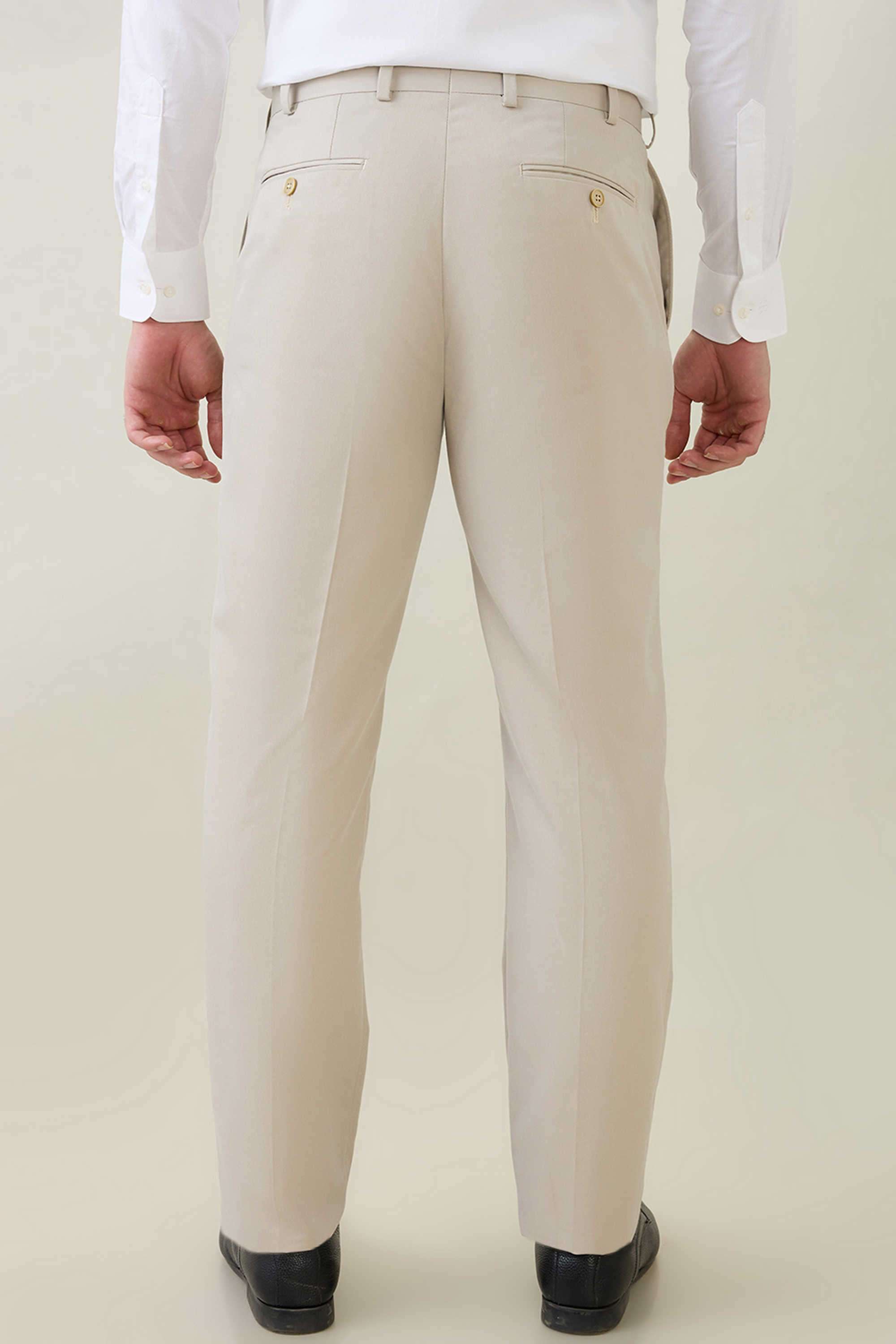 Solid-Polyester-Blend-Slim-Fit-Men-s-Formal-Trousers