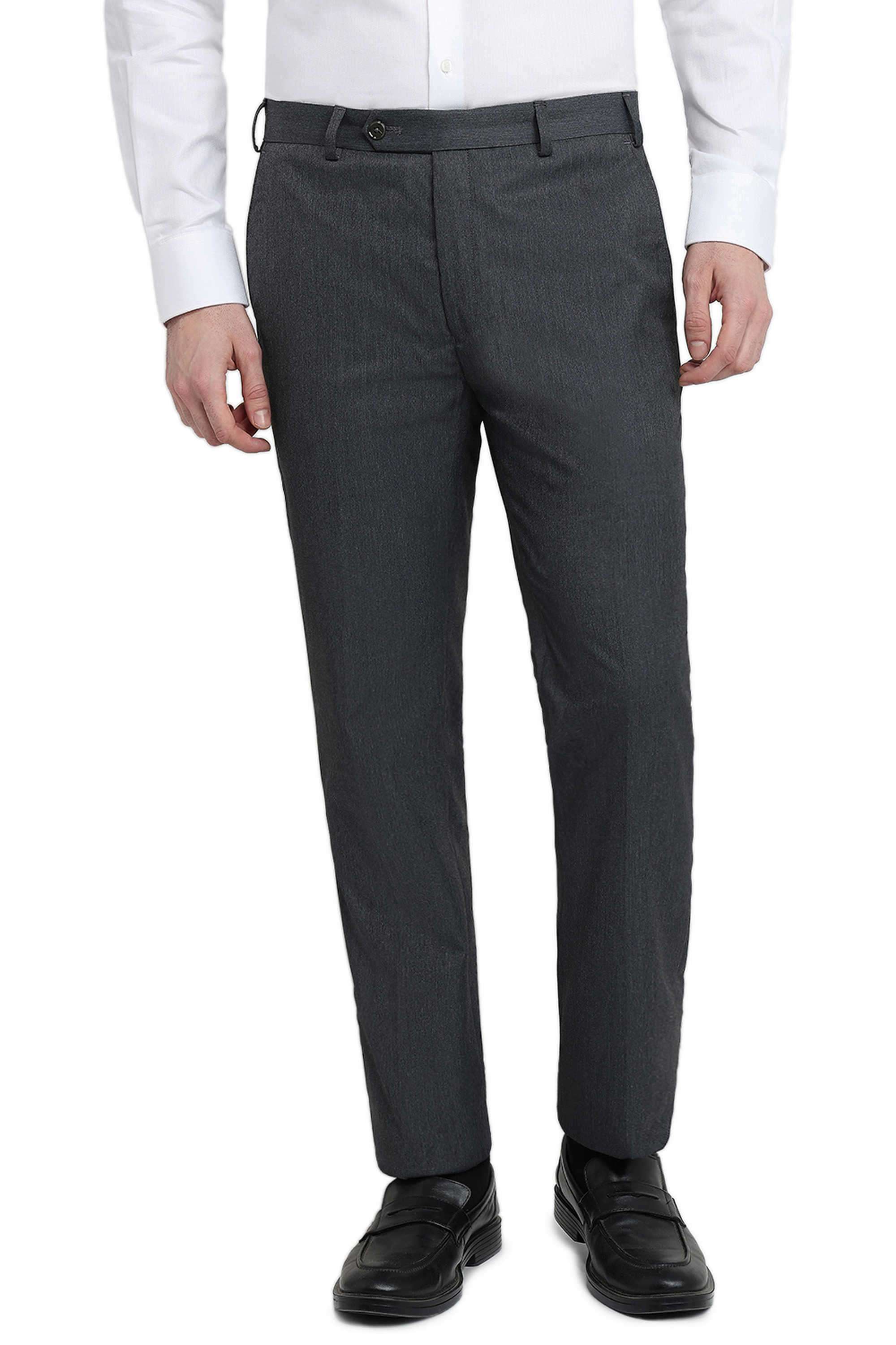 Solid-Polyester-Blend-Slim-Fit-Men-s-Formal-Trousers