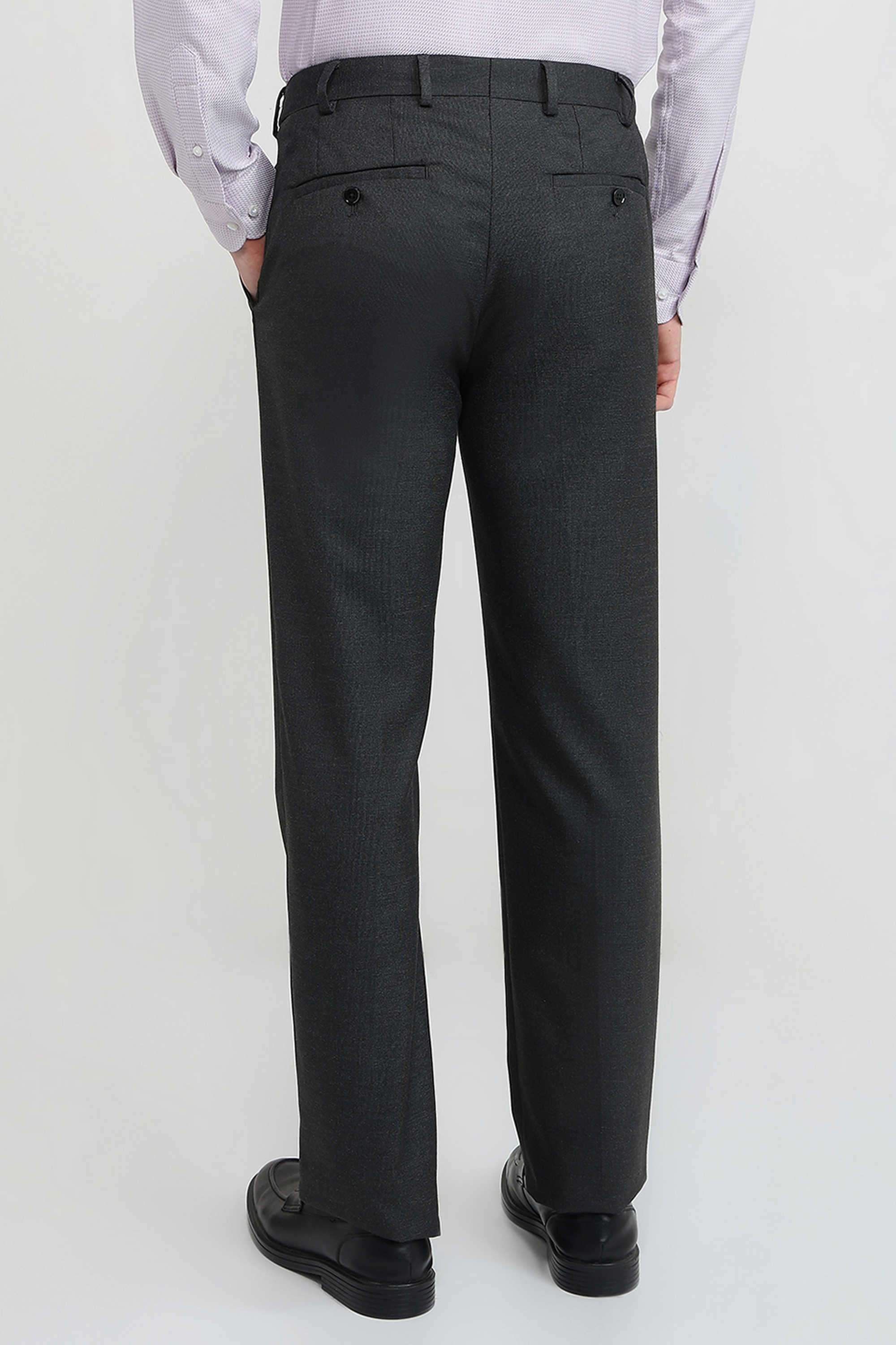 Checks-Polyester-Blend-Slim-Fit-Men-s-Formal-Trousers