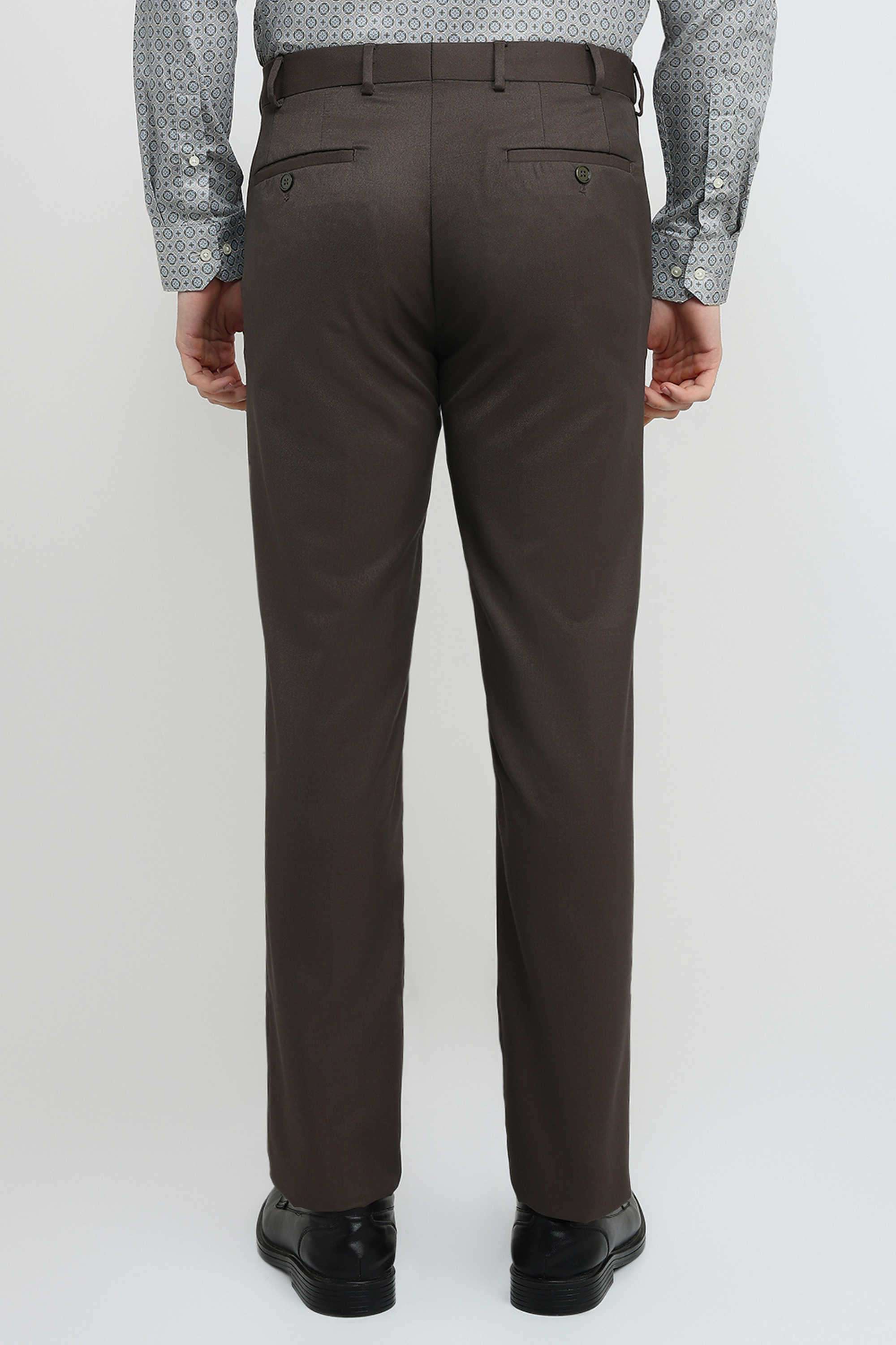 Solid-Polyester-Blend-Slim-Fit-Men-s-Formal-Trousers
