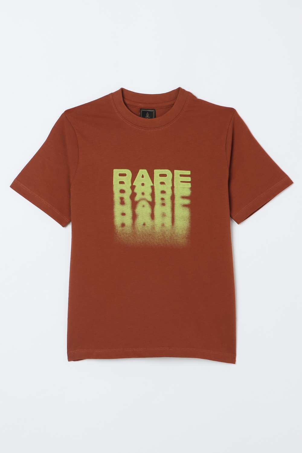 Solid-Blended-Fabric-Round-Neck-Boys-T-Shirt