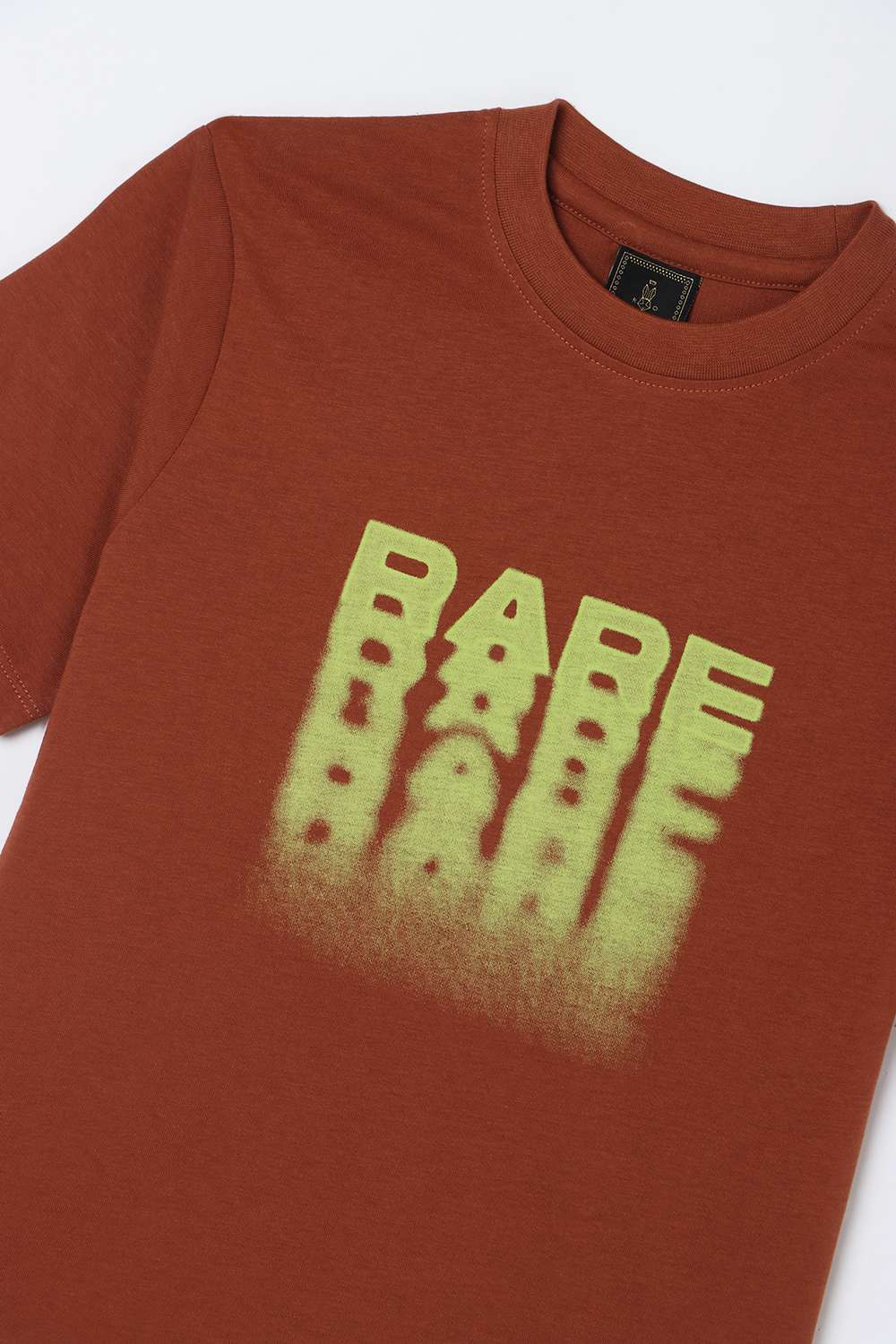 Solid-Blended-Fabric-Round-Neck-Boys-T-Shirt