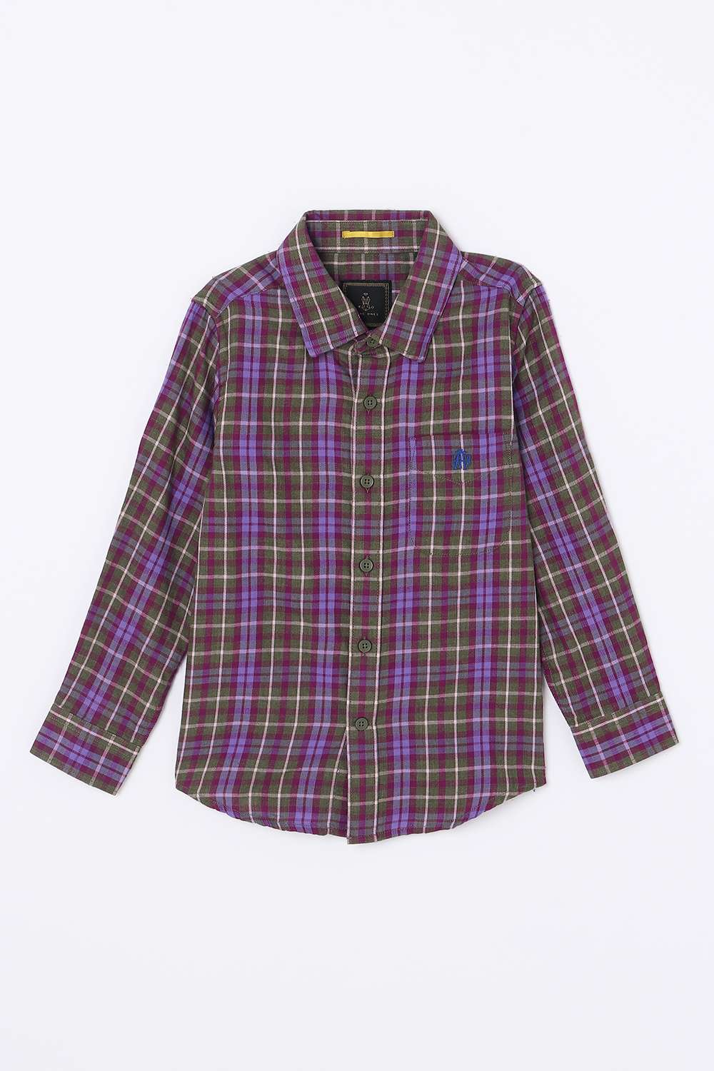 Solid-Blended-Fabric-Classic-Collar-Boys-Shirt