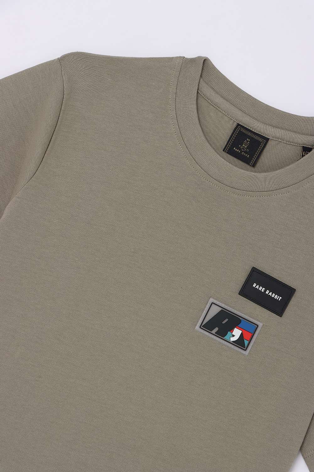 Solid-Blended-Fabric-Round-Neck-Boys-T-Shirt