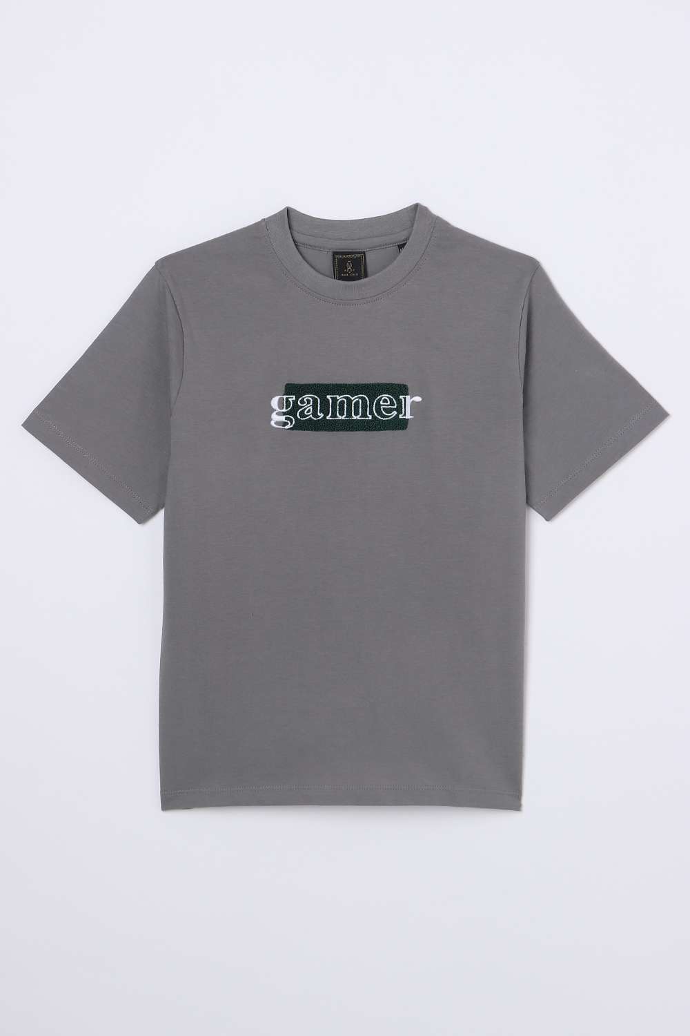 Solid-Blended-Fabric-Round-Neck-Boys-T-Shirt