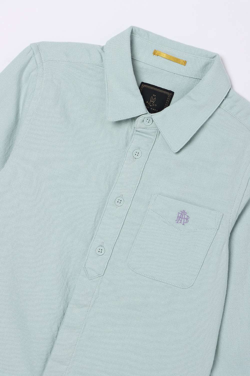 Solid-Blended-Fabric-Classic-Collar-Boys-Shirt