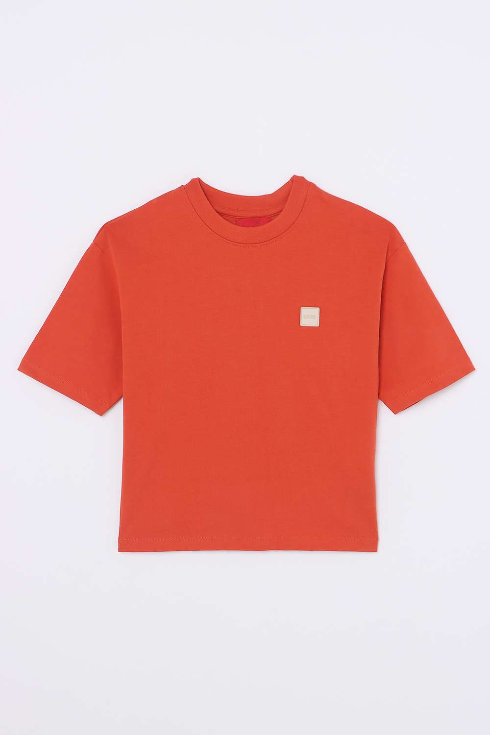 Solid-Blended-Fabric-Round-Neck-Boys-T-Shirt