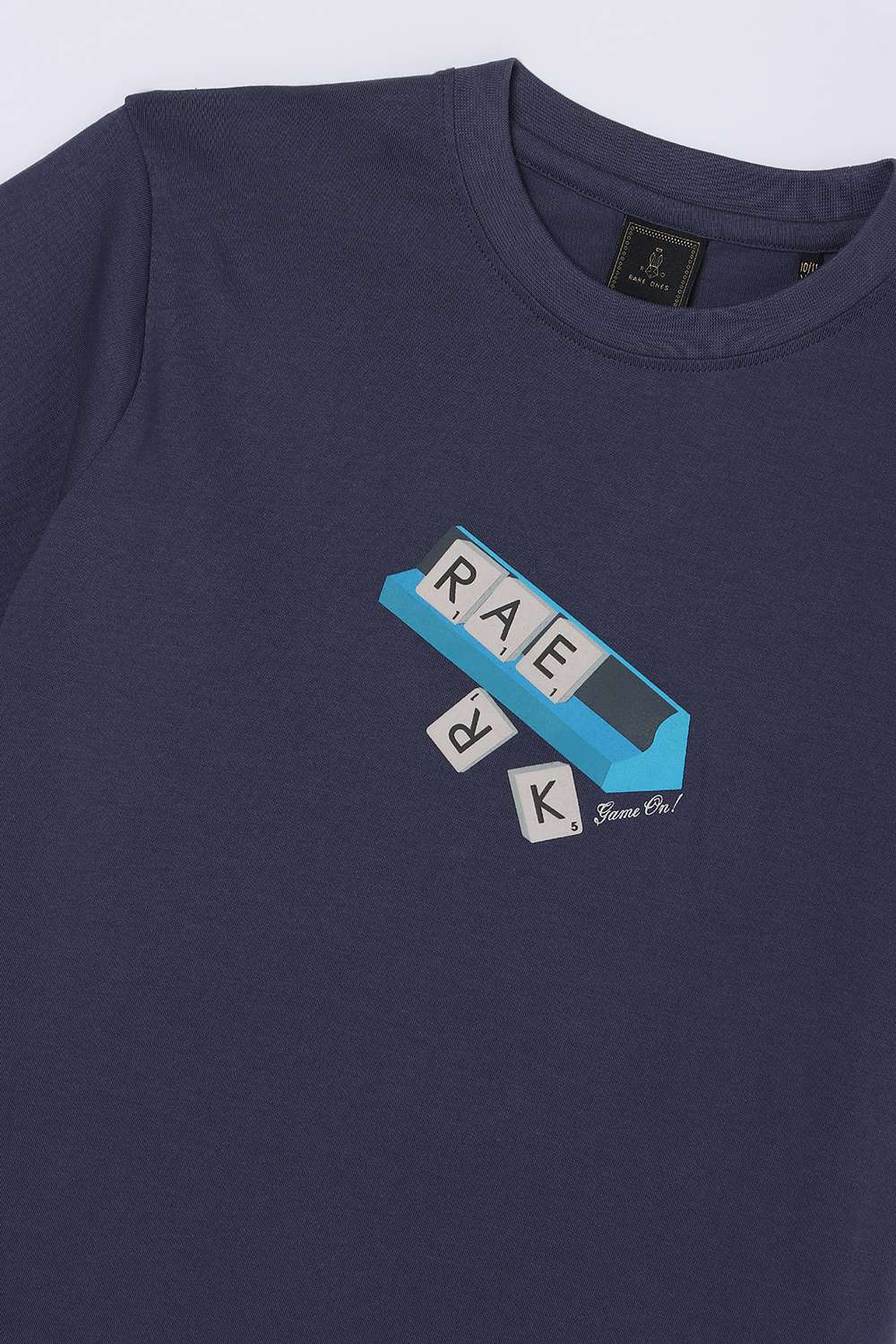 Solid-Blended-Fabric-Round-Neck-Boys-T-Shirt