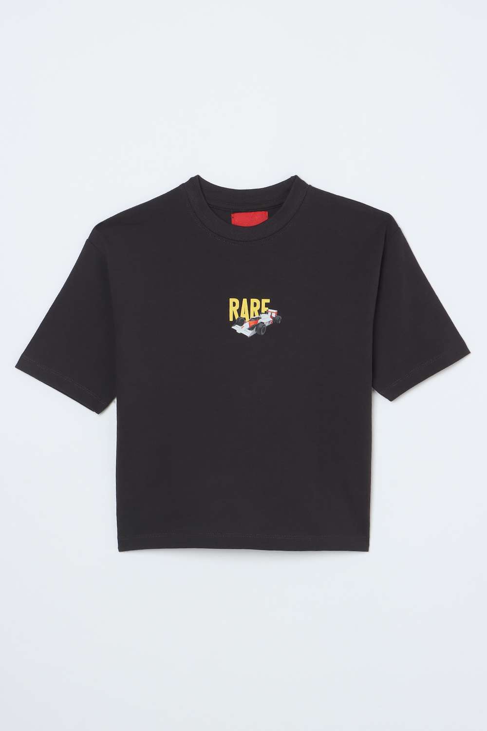 Solid-Blended-Fabric-Round-Neck-Boys-T-Shirt