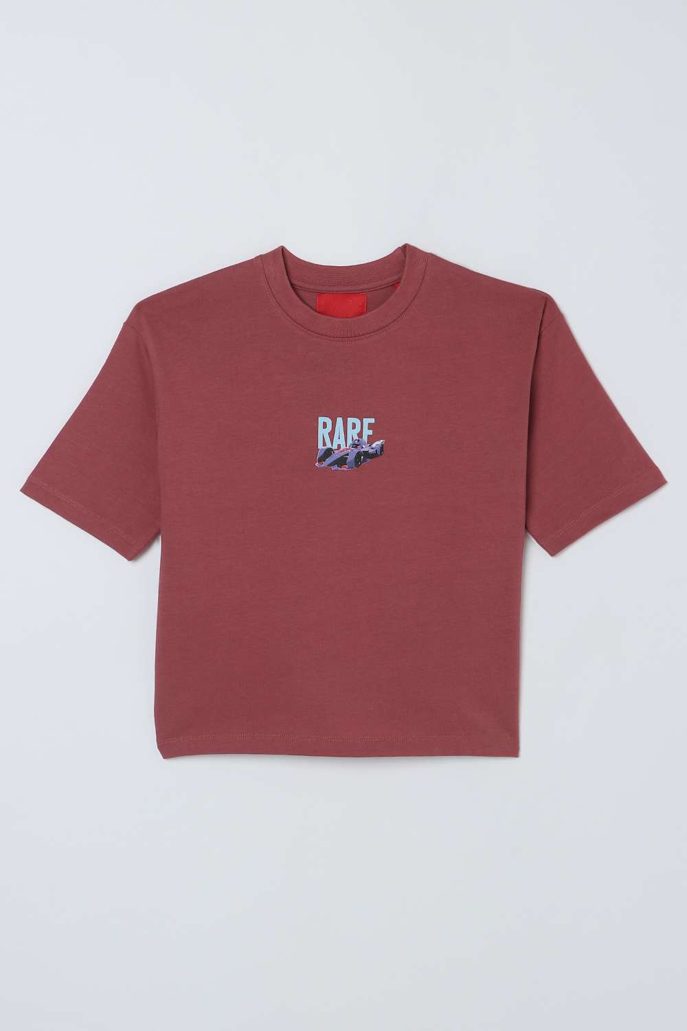 Solid-Blended-Fabric-Round-Neck-Boys-T-Shirt