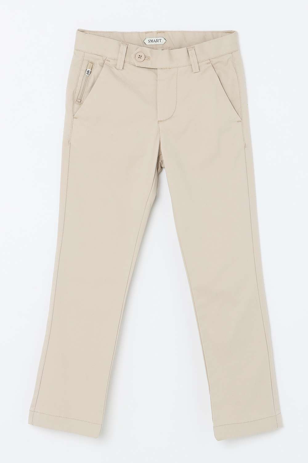 Solid-Blended-Fabric-Regular-Fit-Boys-Trousers